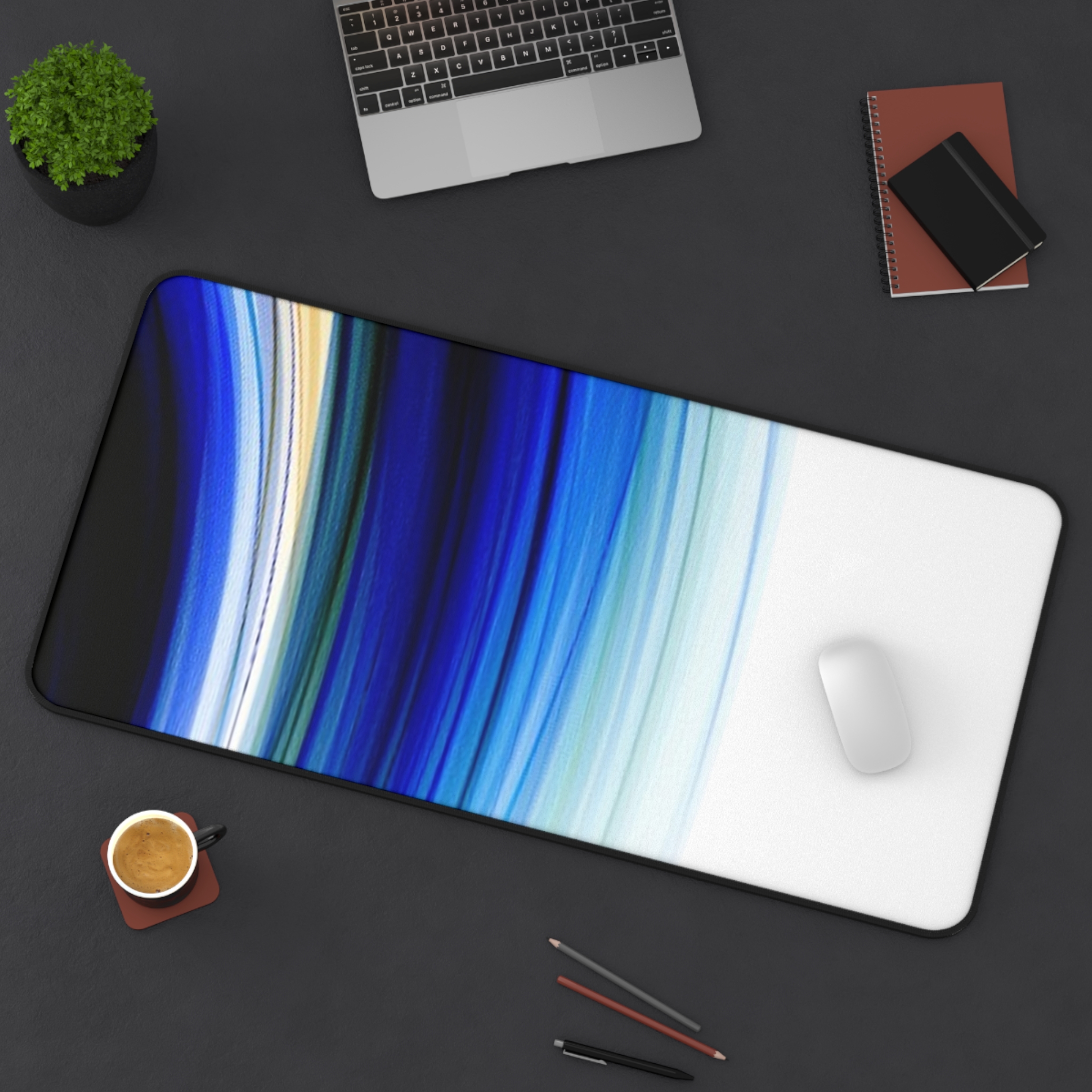 Blue Wave Desk Mat — Gradient Modern Desk Pad for Office & Gaming - Image 12