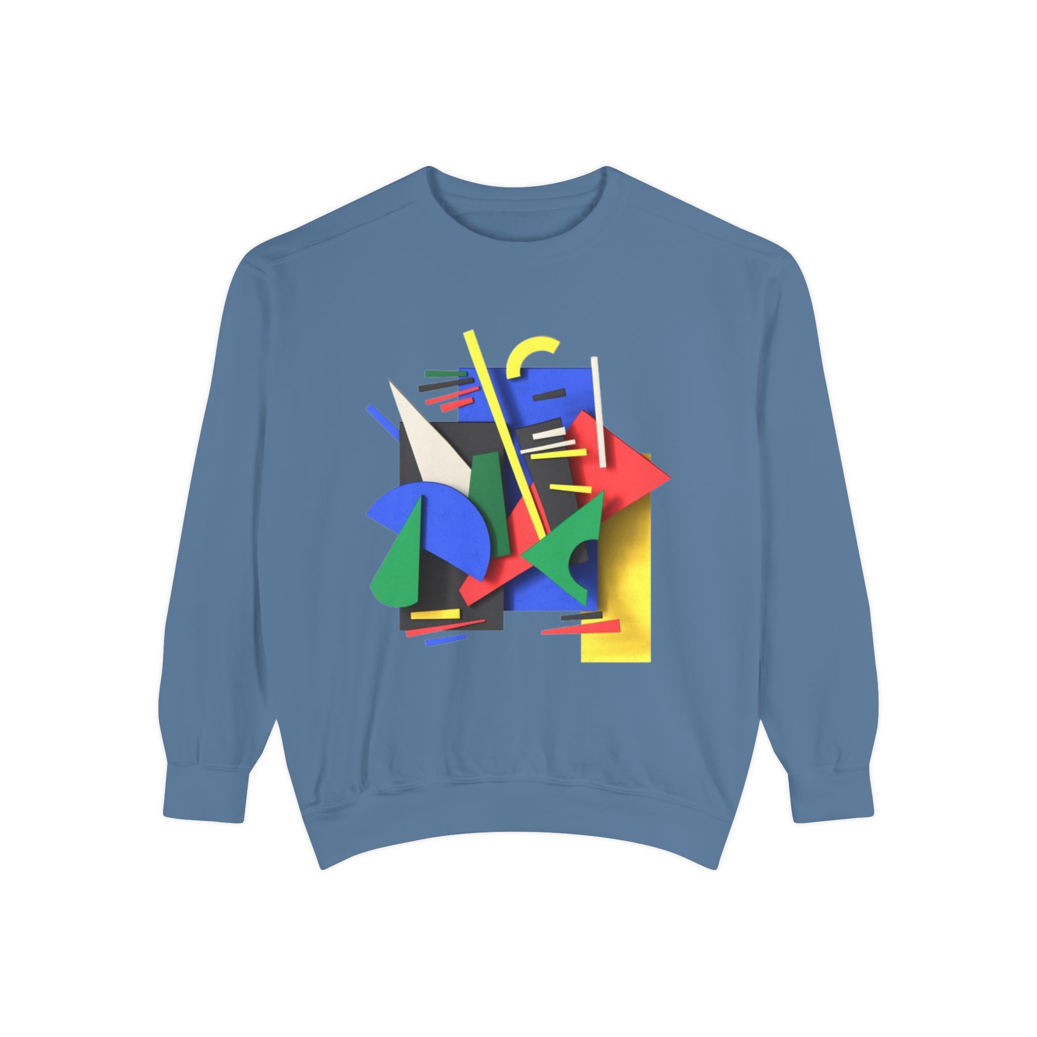 Abstract Geometric Crewneck Sweatshirt — Colorful 80s Retro Art Design - Image 67