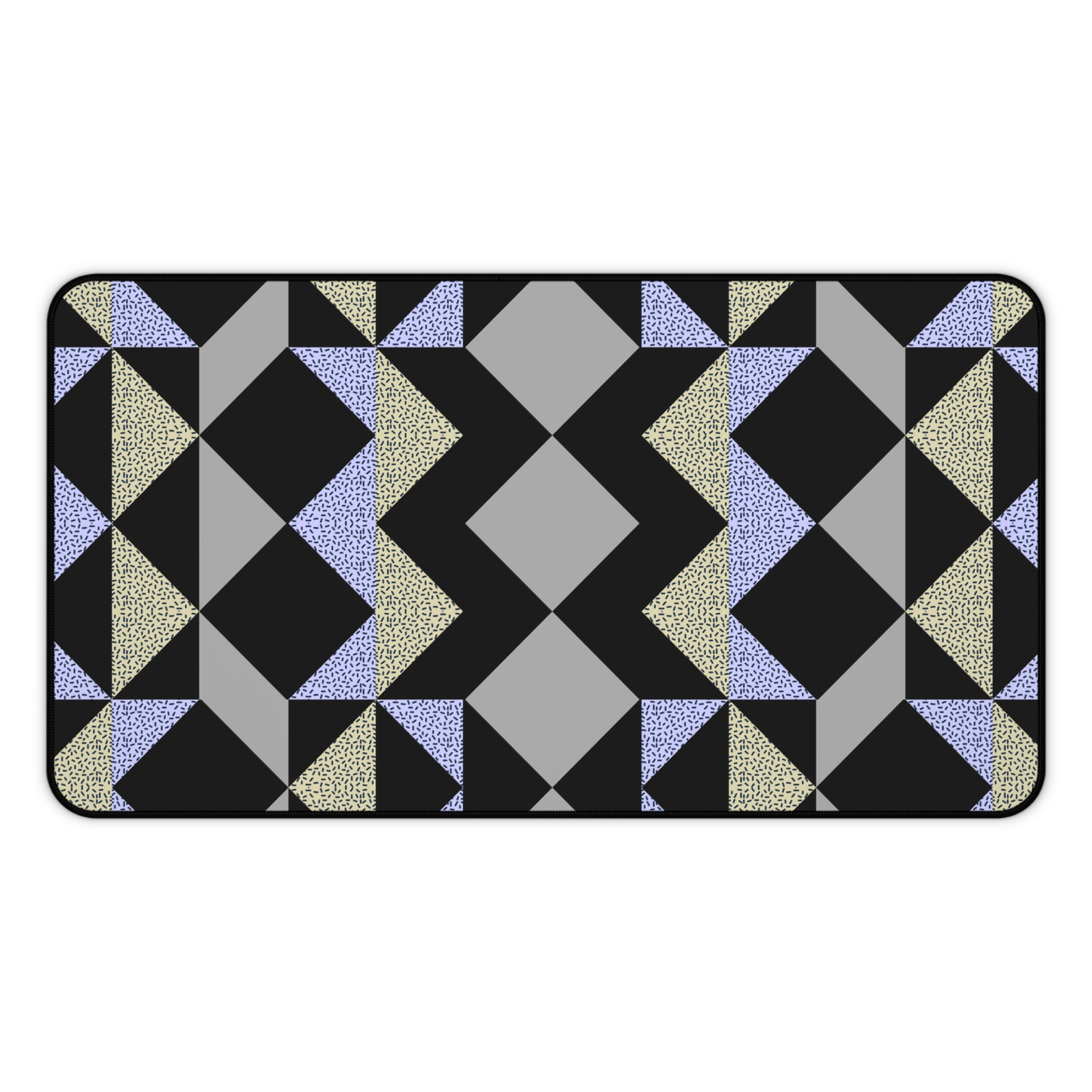 Geometric Glam Desk Mat — Modern Black & Silver Pattern - Image 5