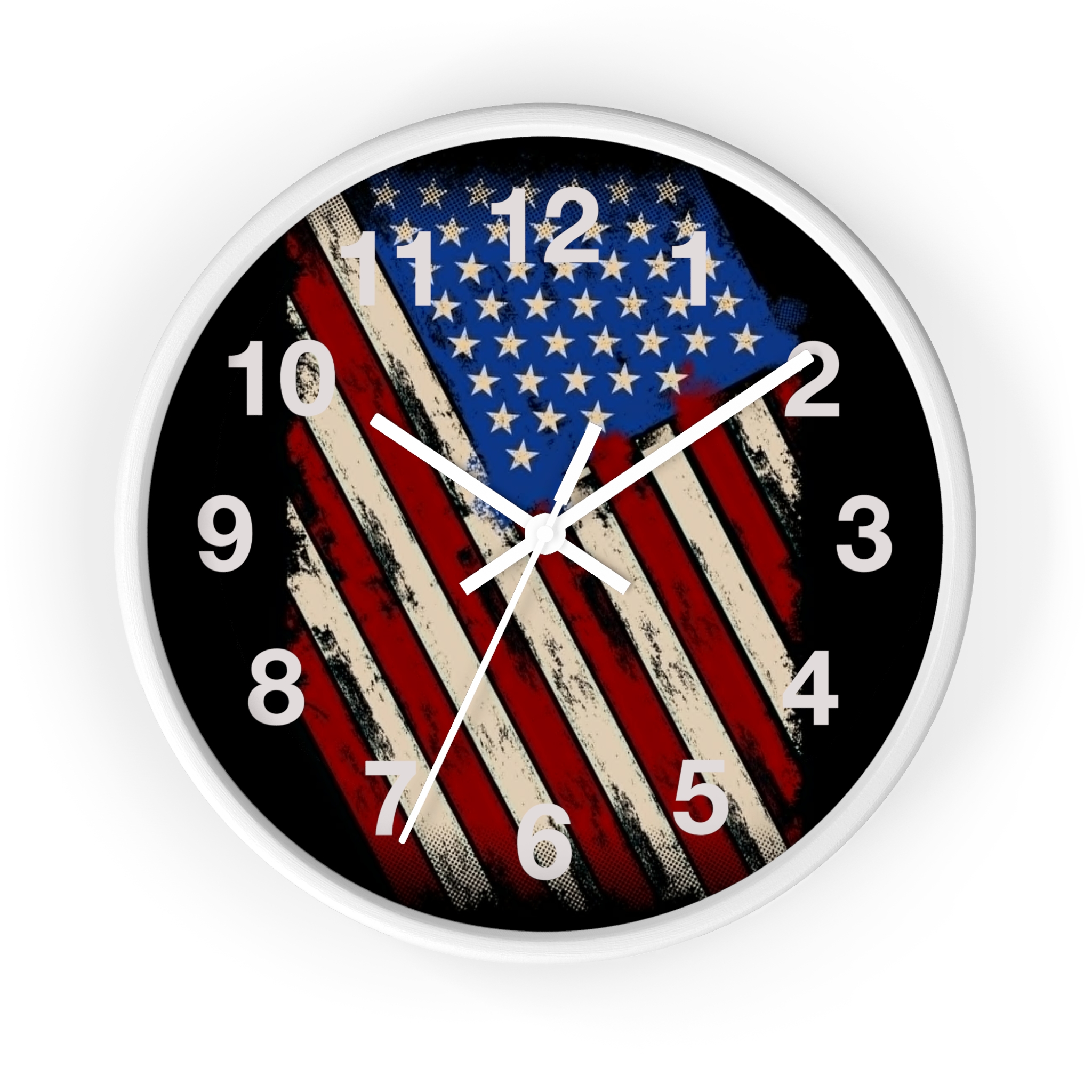 Patriotic Distressed American Flag Wall Clock – Vintage USA Home Decor - Image 7