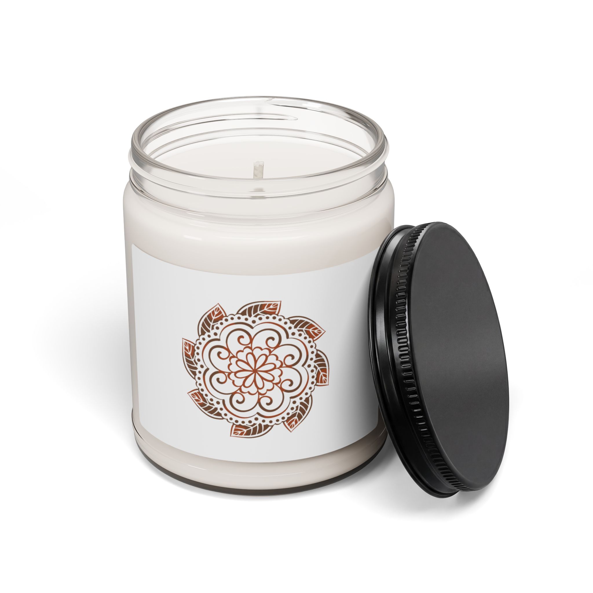 Mandala Soy Candle 9oz — Hand-Drawn Boho Scented Jar - Image 30