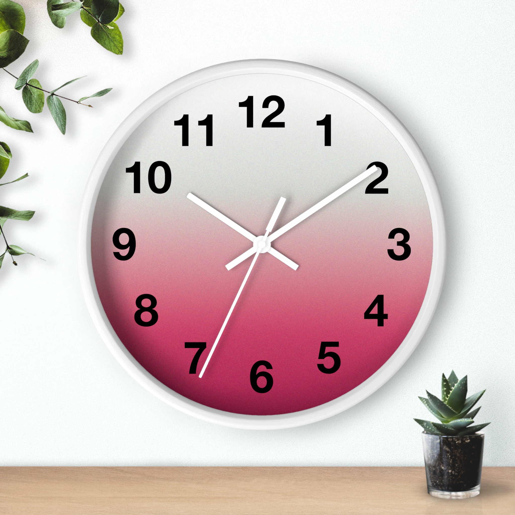 Pink Ombre Wall Clock — Modern Gradient Timepiece for Home & Office - Image 12