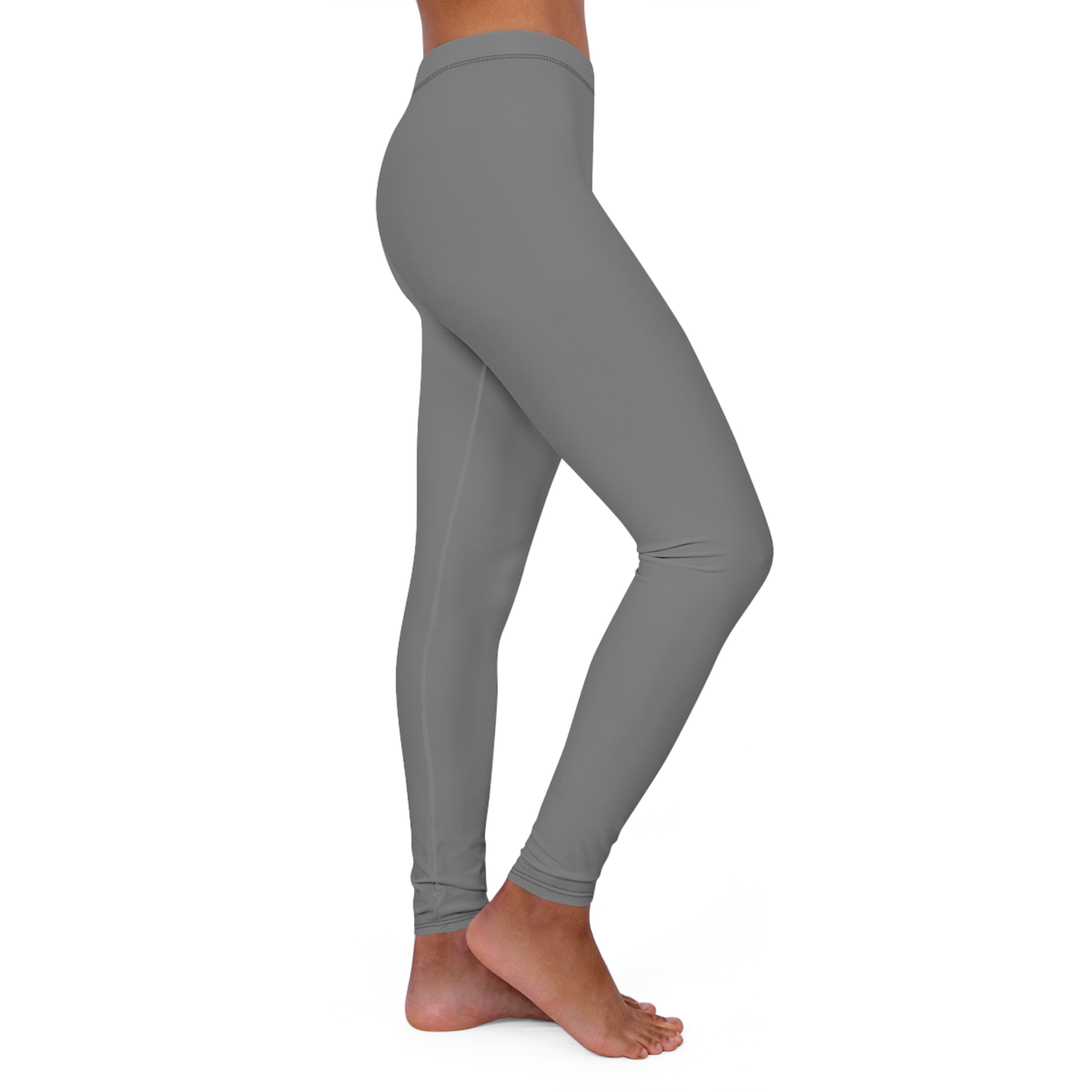 Women's Grey Everyday Spandex Leggings — Comfort Stretch AOP