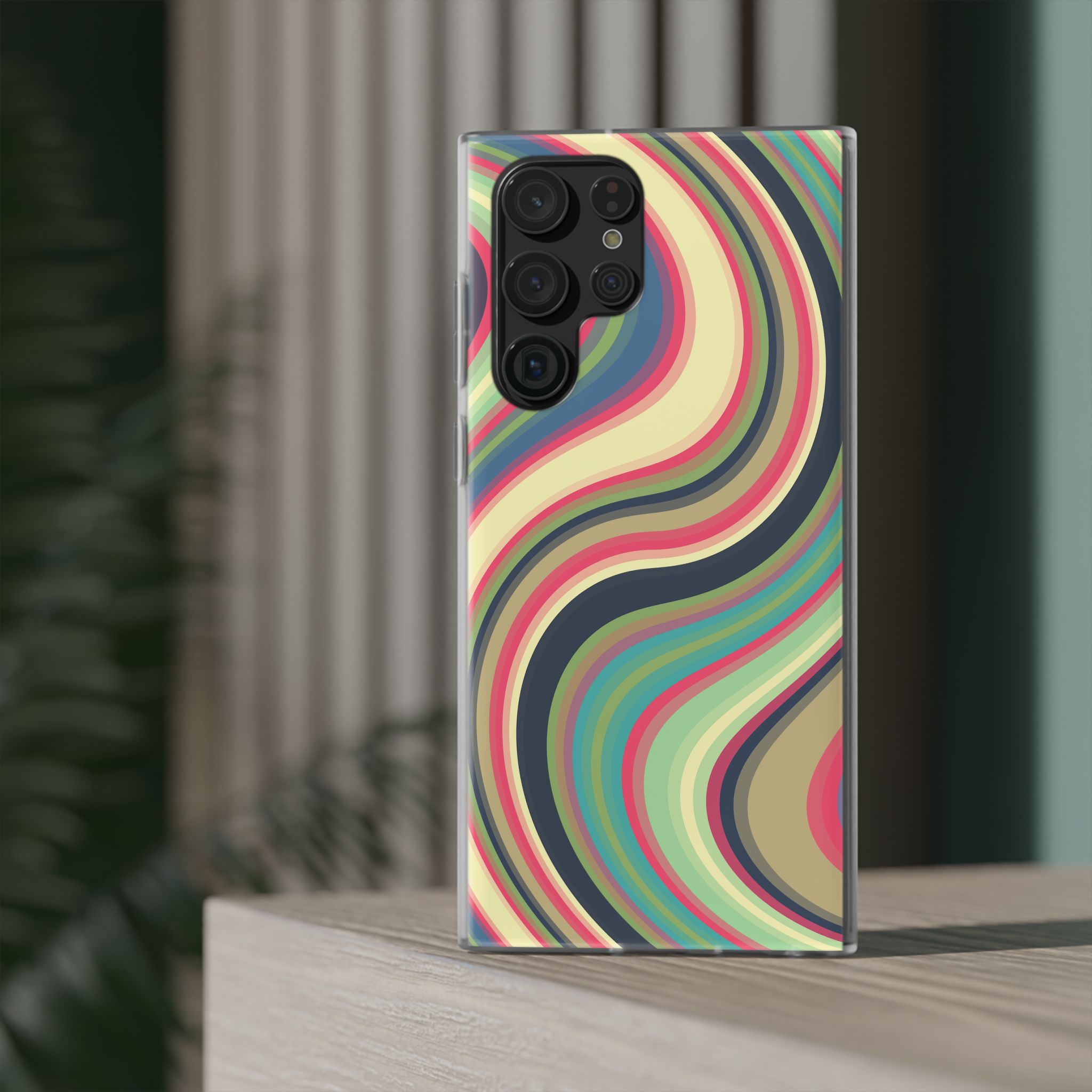 Colorful 1970s-Inspired Abstract Pattern– Retro Swirl Phone Case - Image 32