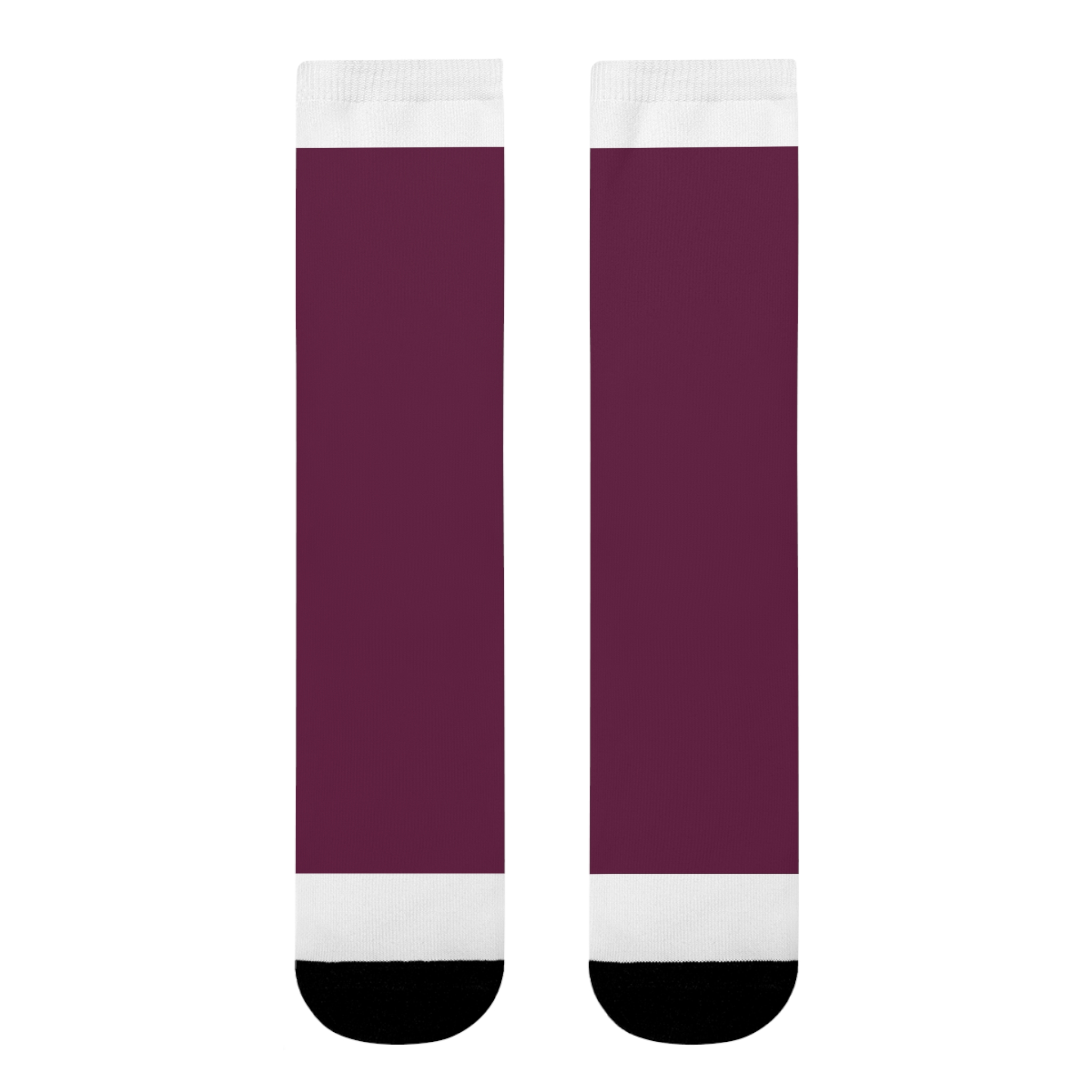 Maroon Sublimation Crew Socks — Customizable Burgundy Crew Socks (EU) - Image 11
