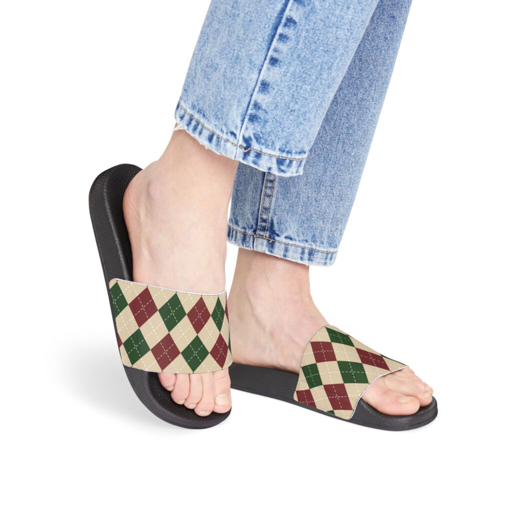 Argyle Slide Sandals — Women’s Removable-Strap Pool Slides