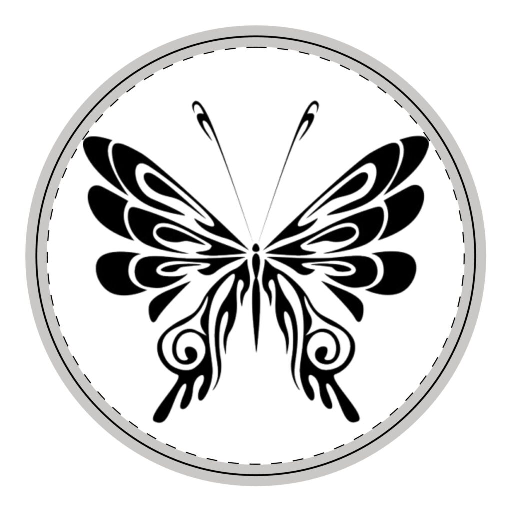Butterfly Wooden Hanging Sign — Decorative Round Wall Ornament