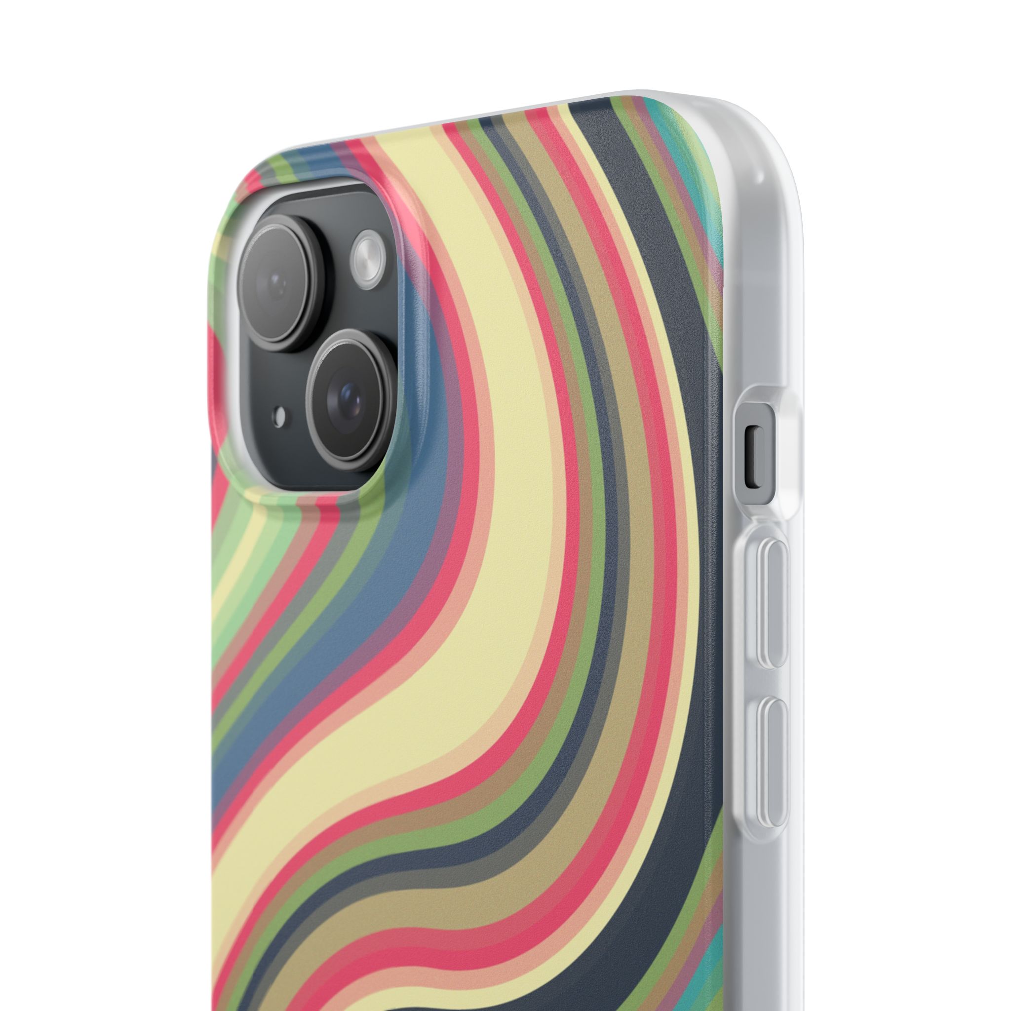 Colorful 1970s-Inspired Abstract Pattern– Retro Swirl Phone Case - Image 78