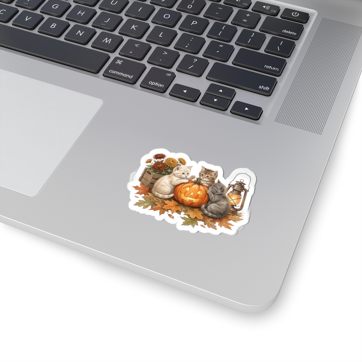 Pumpkin Season Kitten and Jack-o'-Lantern Sticker | Fall Autumn Kiss-Cut - Image 5