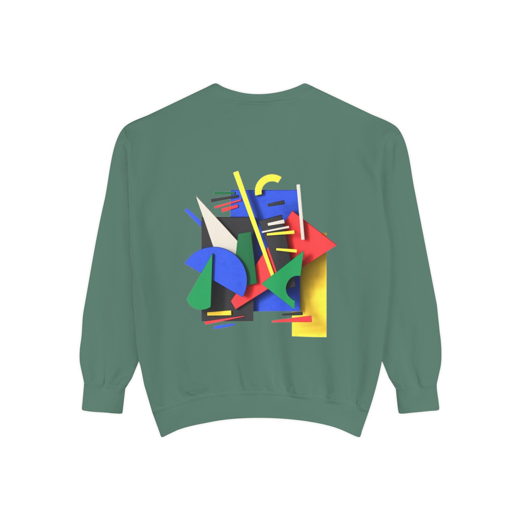 Abstract Geometric Crewneck Sweatshirt — Colorful 80s Retro Art Design - Image 32