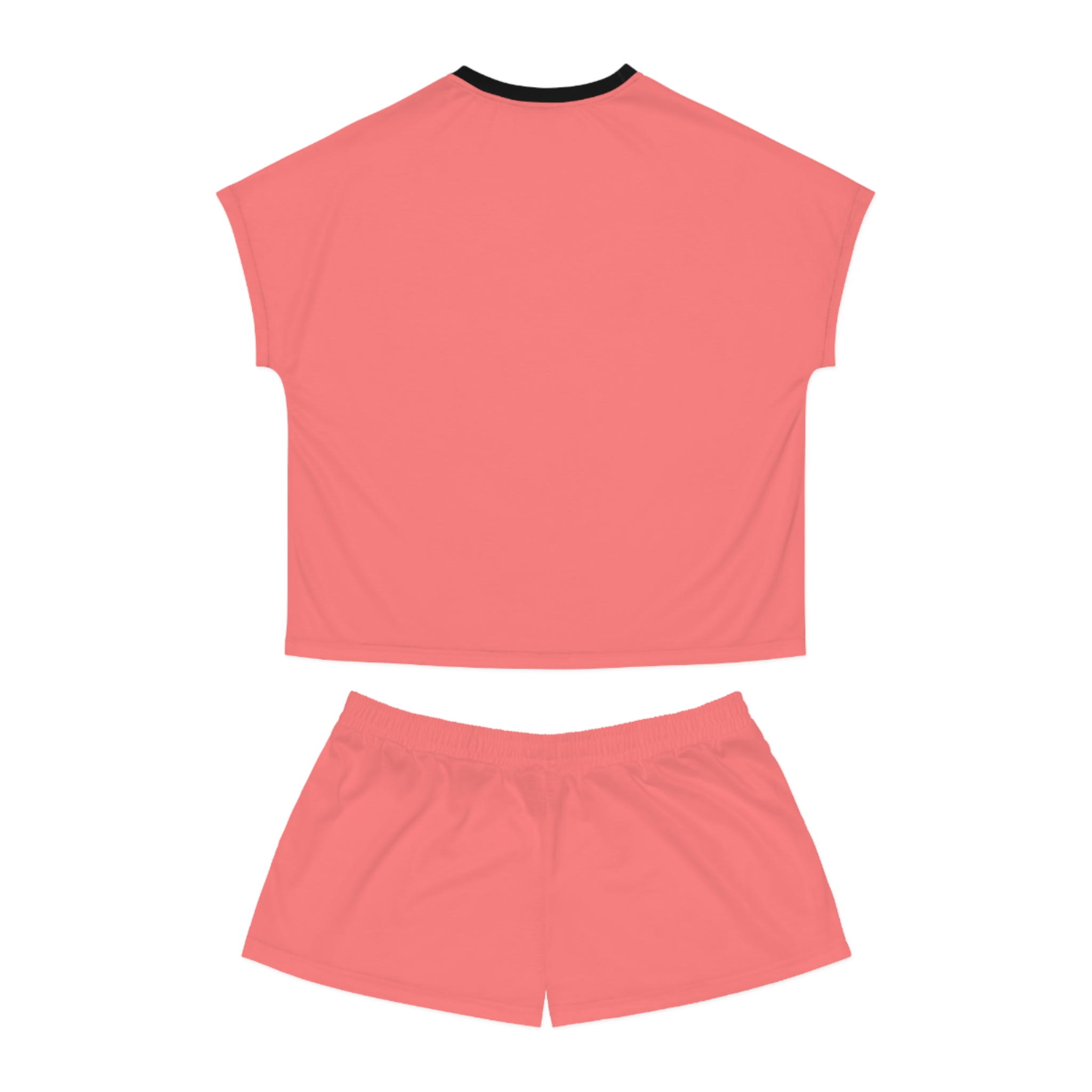 Sunflower Sleep Set — Women's Coral Short Pajama Set - Image 6