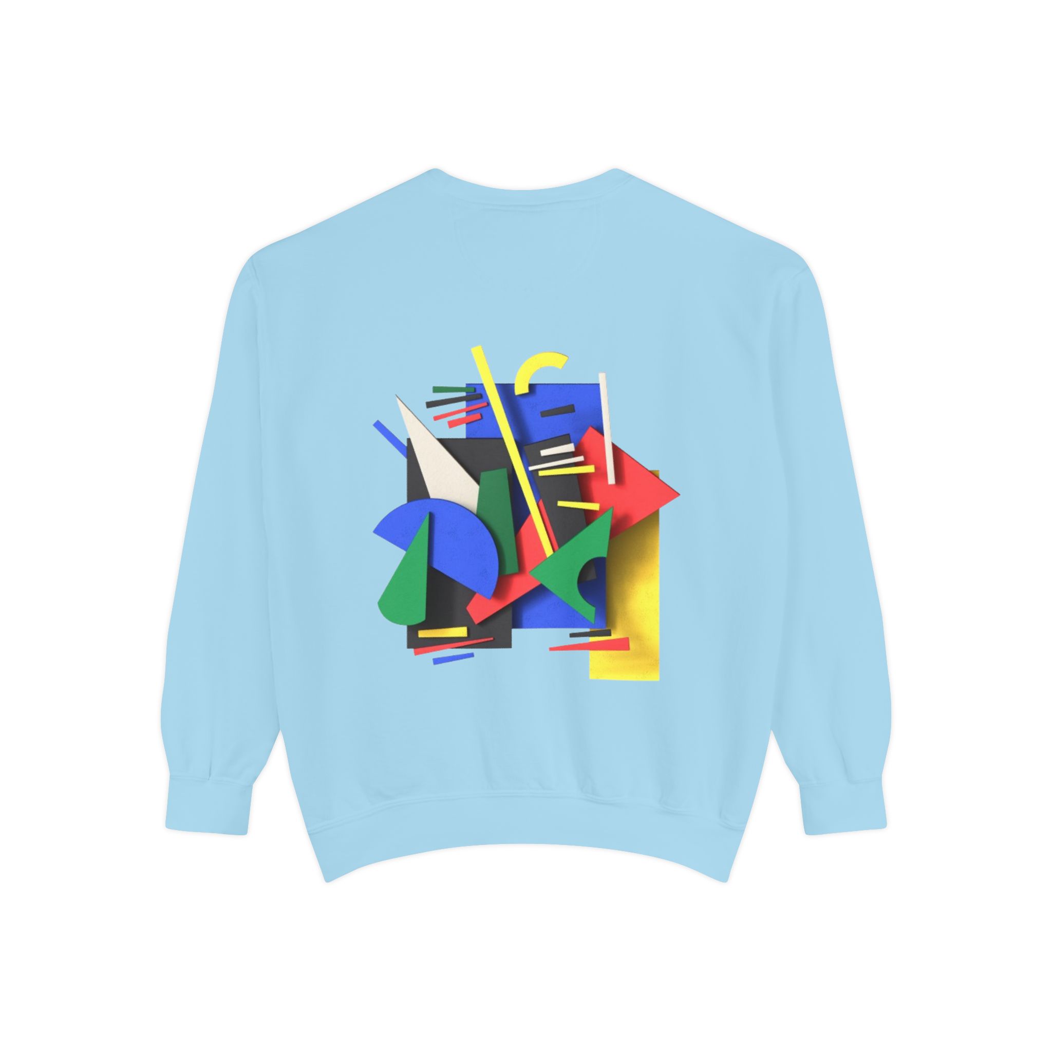 Abstract Geometric Crewneck Sweatshirt — Colorful 80s Retro Art Design - Image 56
