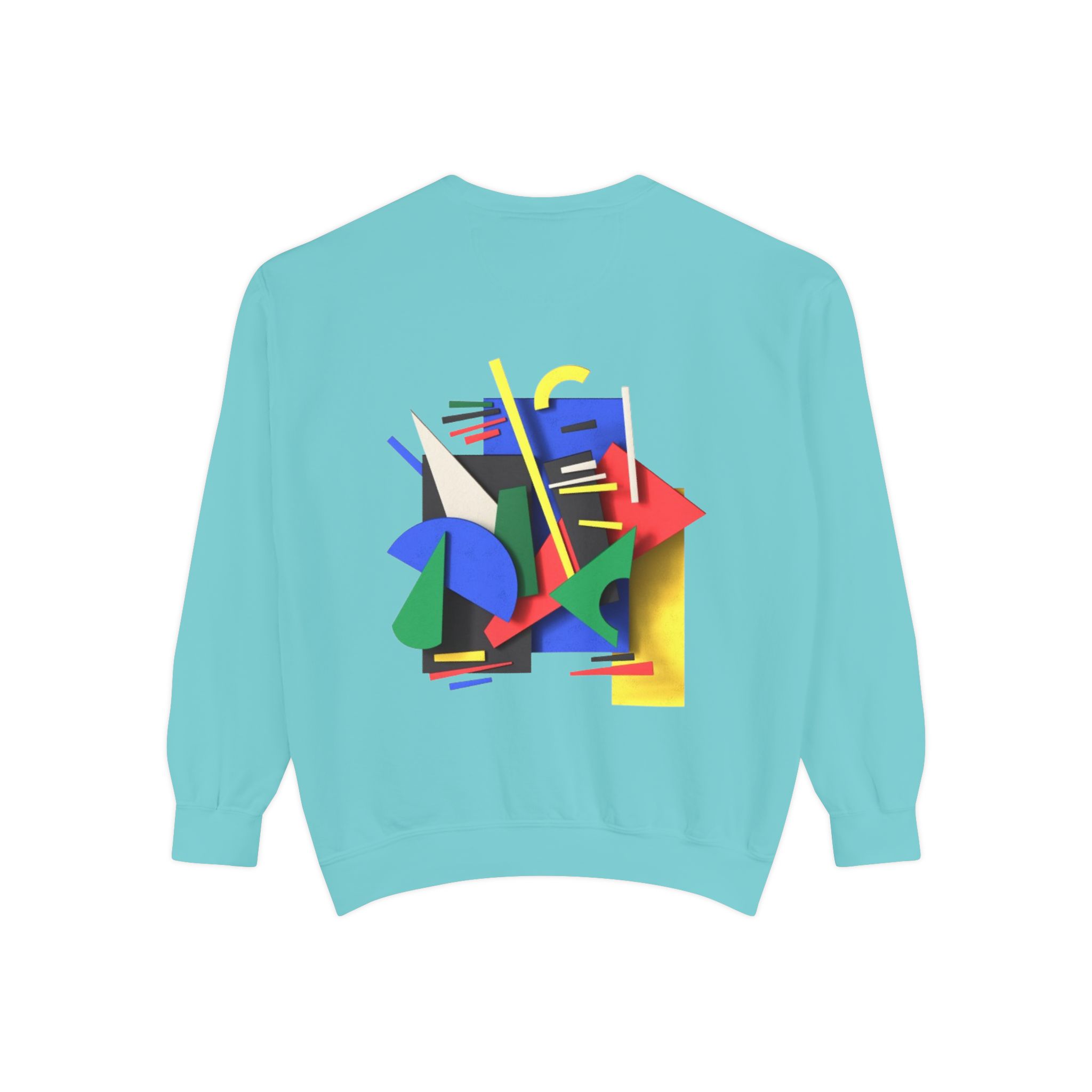 Abstract Geometric Crewneck Sweatshirt — Colorful 80s Retro Art Design - Image 26