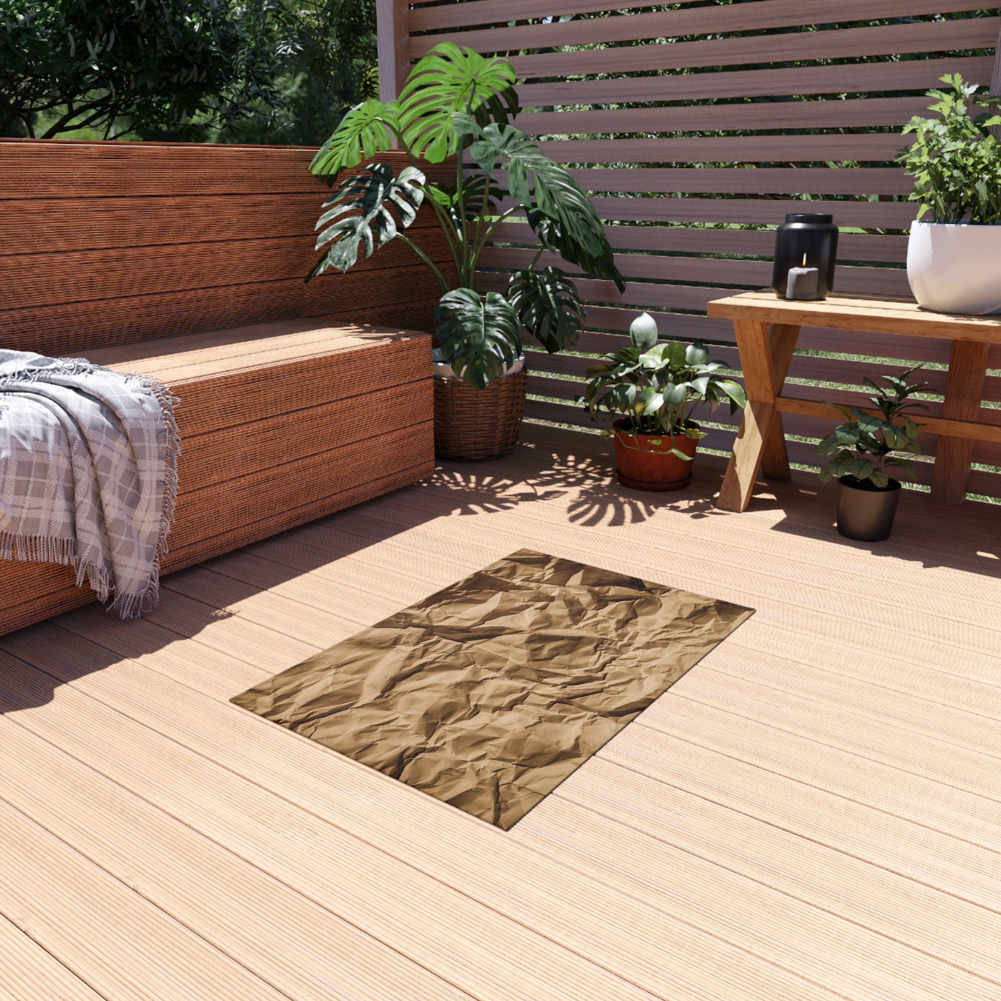 Neutral Textured Outdoor Rug — Weatherproof Patio Mat for Porch, Deck, & Entryway - Image 7