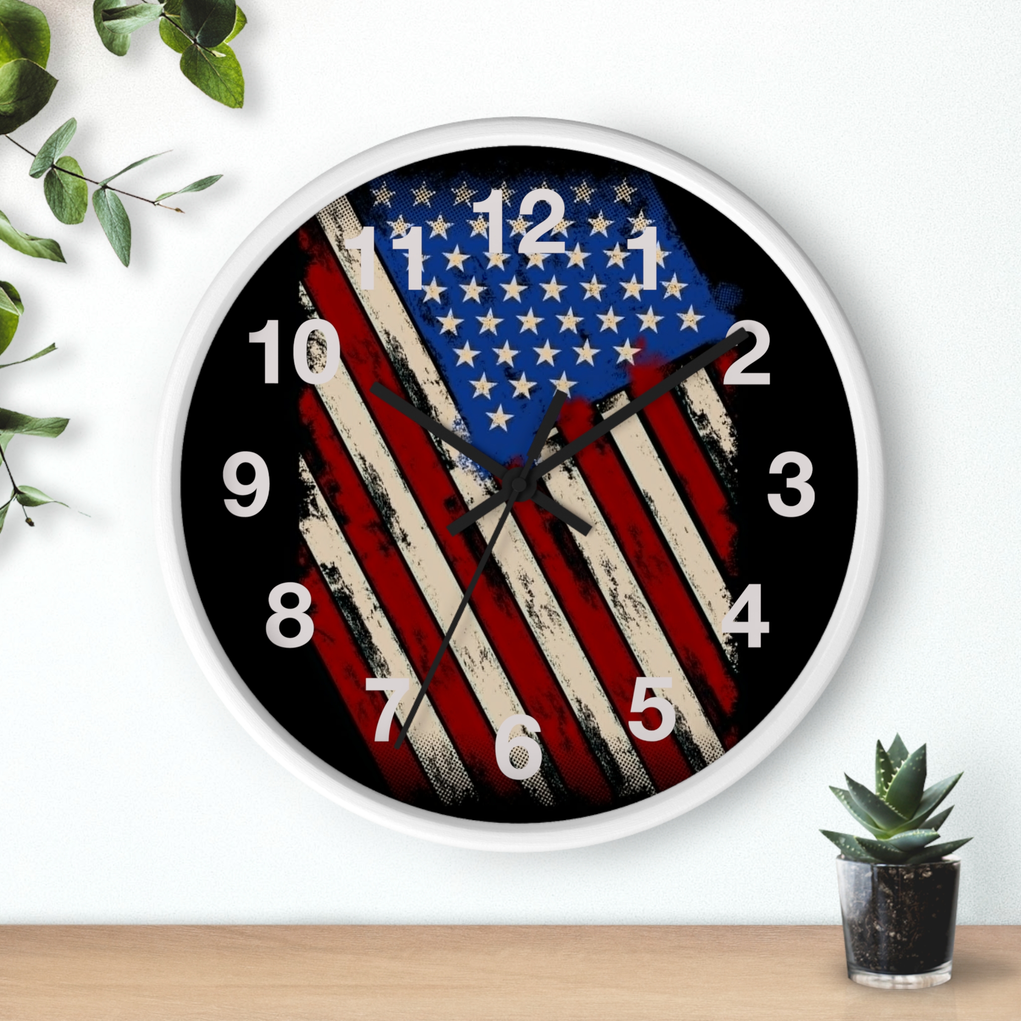 Patriotic Distressed American Flag Wall Clock – Vintage USA Home Decor - Image 15