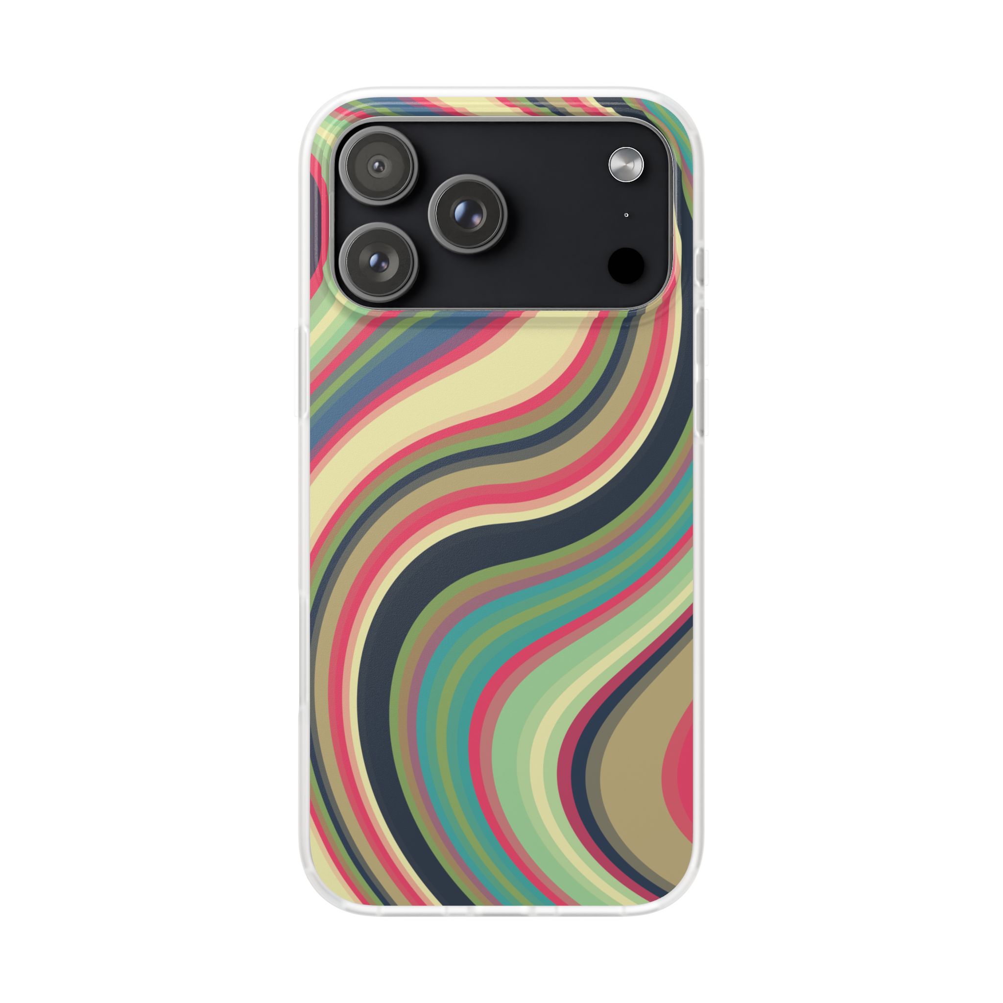 Colorful 1970s-Inspired Abstract Pattern– Retro Swirl Phone Case - Image 112