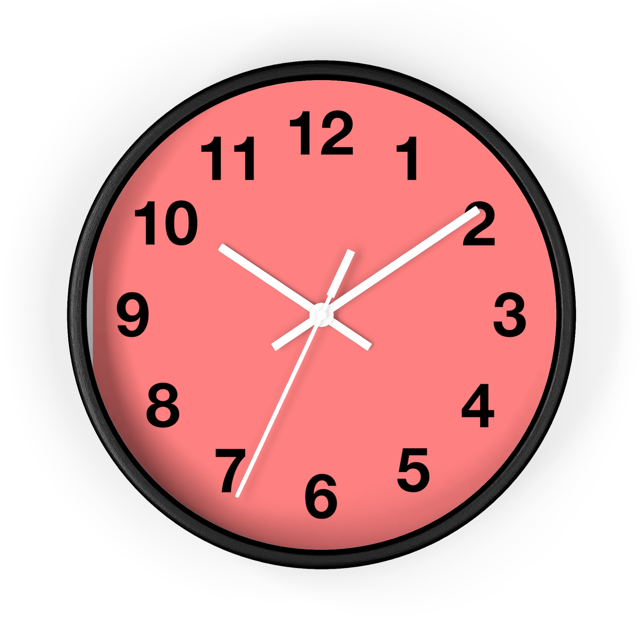 Coral Minimal Wall Clock — Modern Numeric Home & Office Clock - Image 7