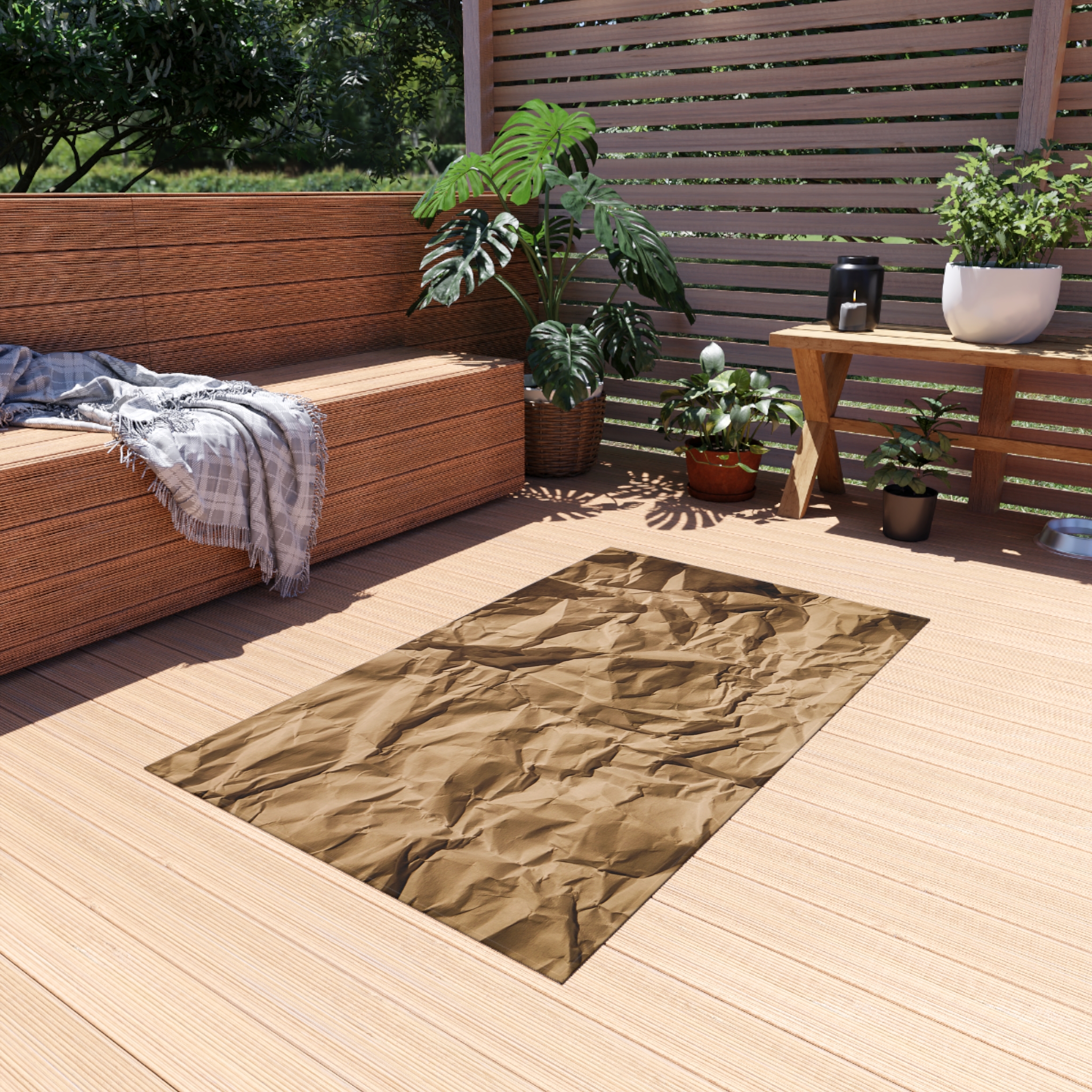 Neutral Textured Outdoor Rug — Weatherproof Patio Mat for Porch, Deck, & Entryway - Image 11