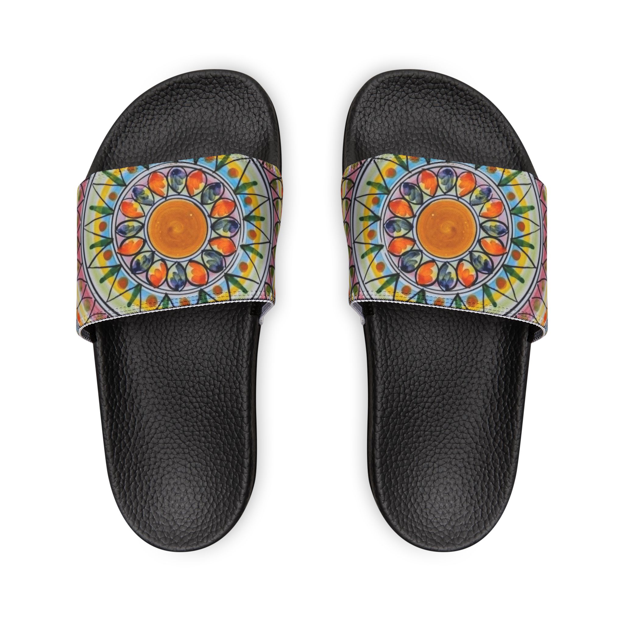 Mandala Slide Sandals — Women's Removable-Strap Summer Slides