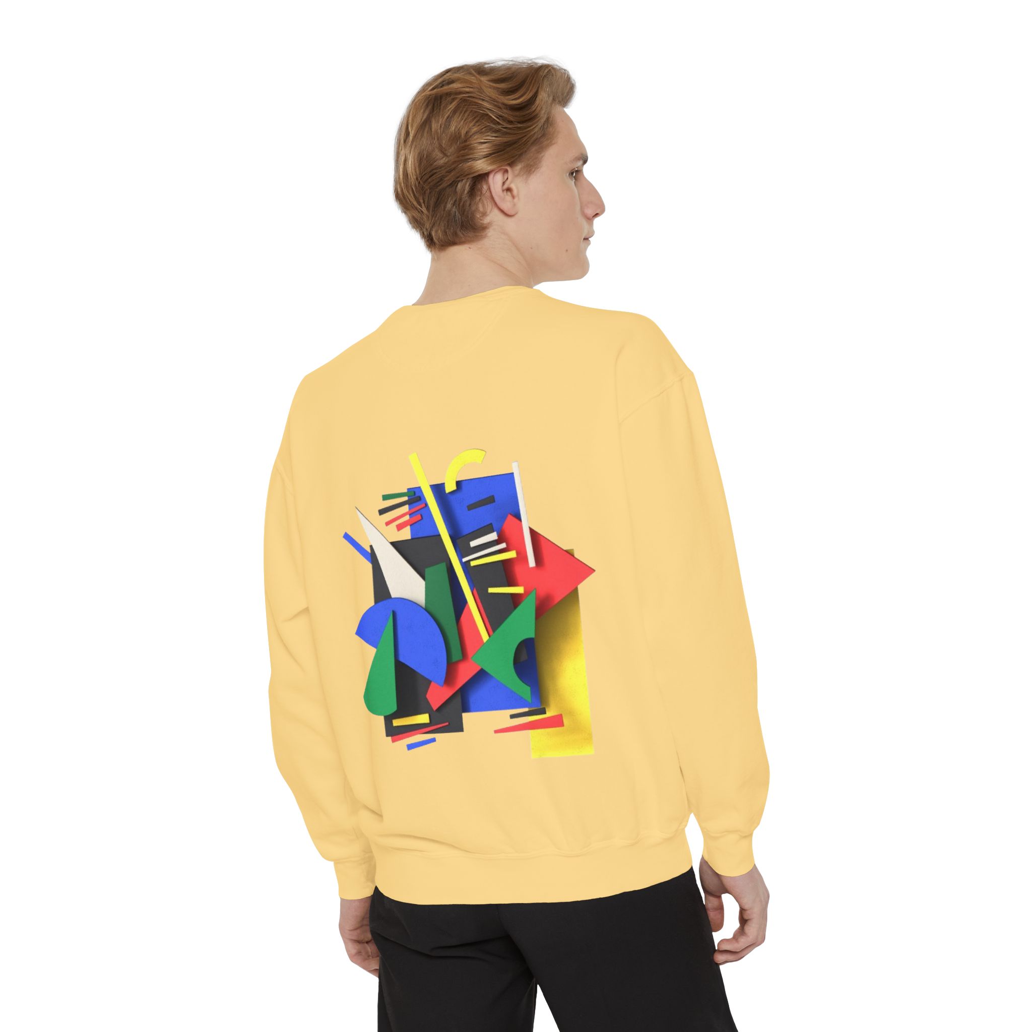 Abstract Geometric Crewneck Sweatshirt — Colorful 80s Retro Art Design - Image 22