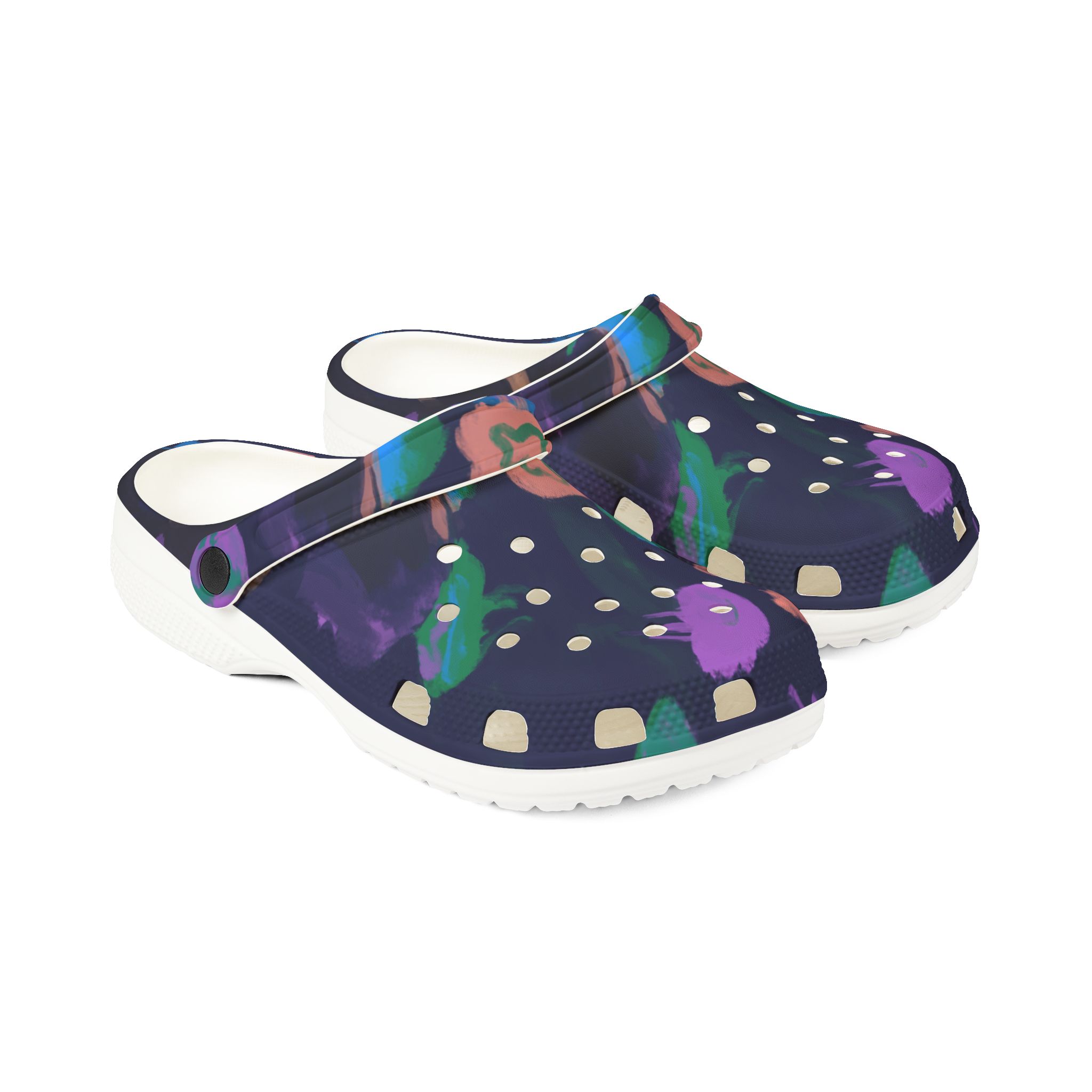 Painted Floral EVA Clogs — Colorful Garden Slip-On Shoes - Image 3