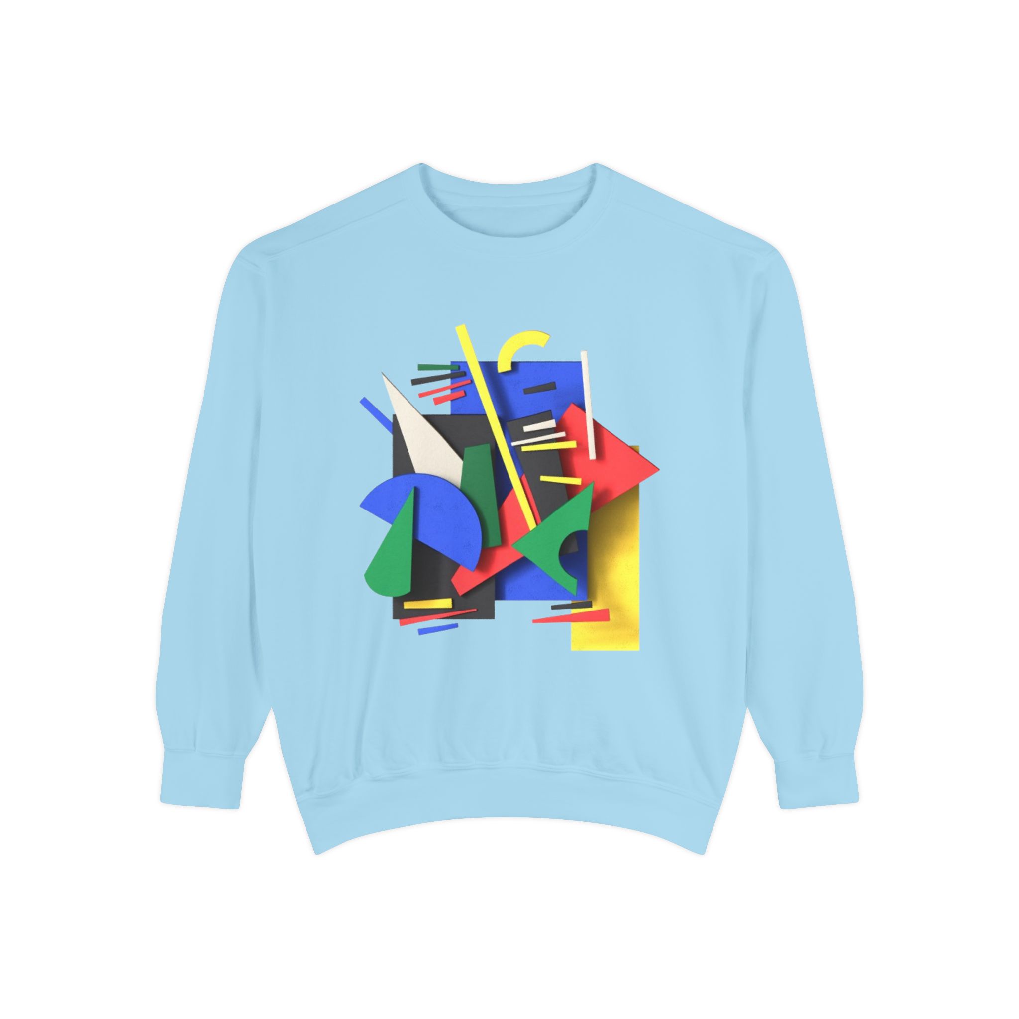 Abstract Geometric Crewneck Sweatshirt — Colorful 80s Retro Art Design - Image 55