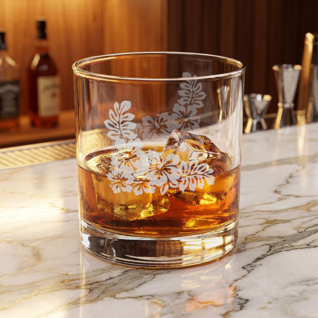 Engraved 10.5oz Whiskey Glass — Personalized Rocks Glass for Groomsmen, Father’s Day & Home Bar