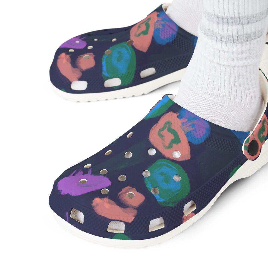 Painted Floral EVA Clogs — Colorful Garden Slip-On Shoes