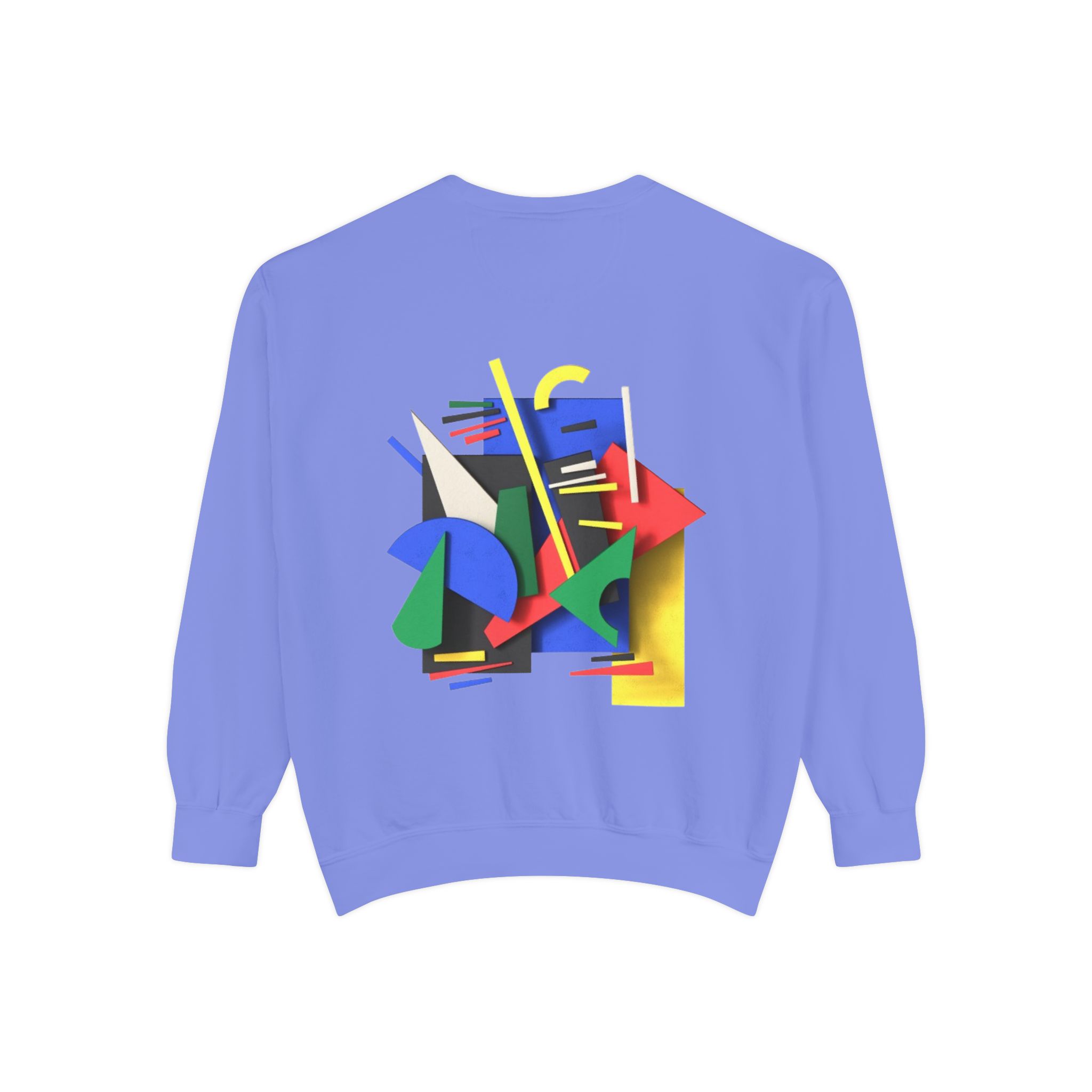 Abstract Geometric Crewneck Sweatshirt — Colorful 80s Retro Art Design - Image 62