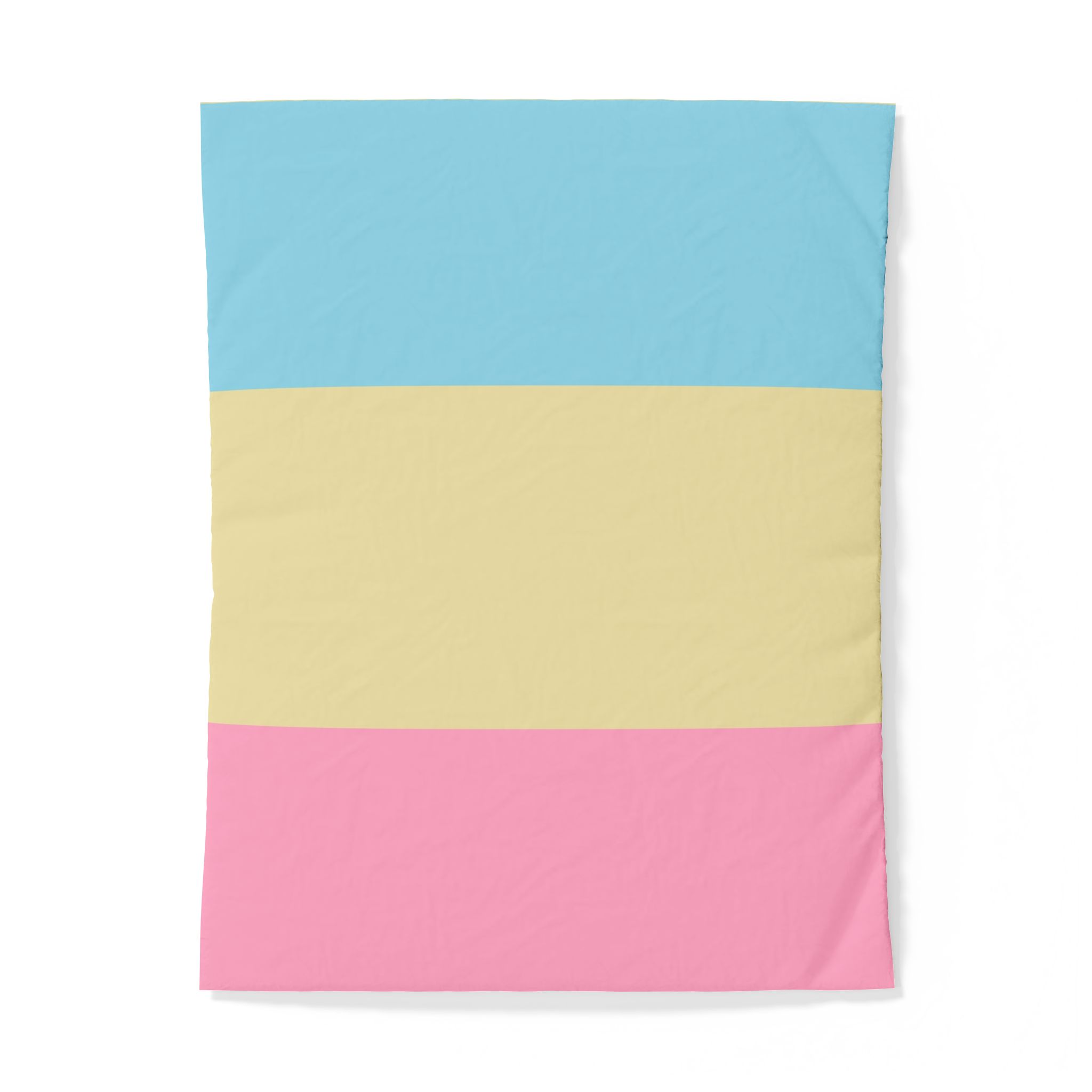 Pastel Stripes Cotton Duvet Cover — Blue Yellow Pink Colorblock Bedding - Image 5