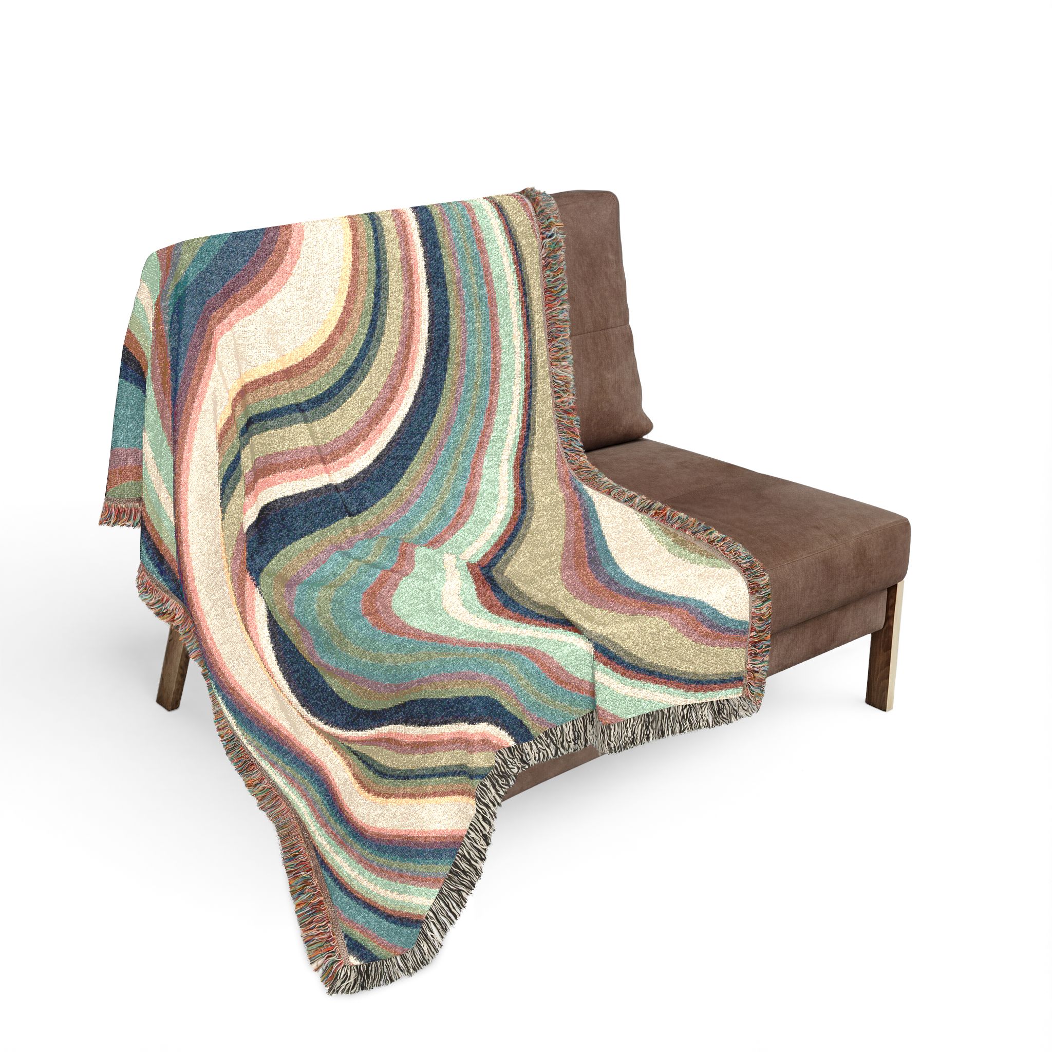Woven Blanket — Retro Wave Abstract Throw Blanket - Image 10