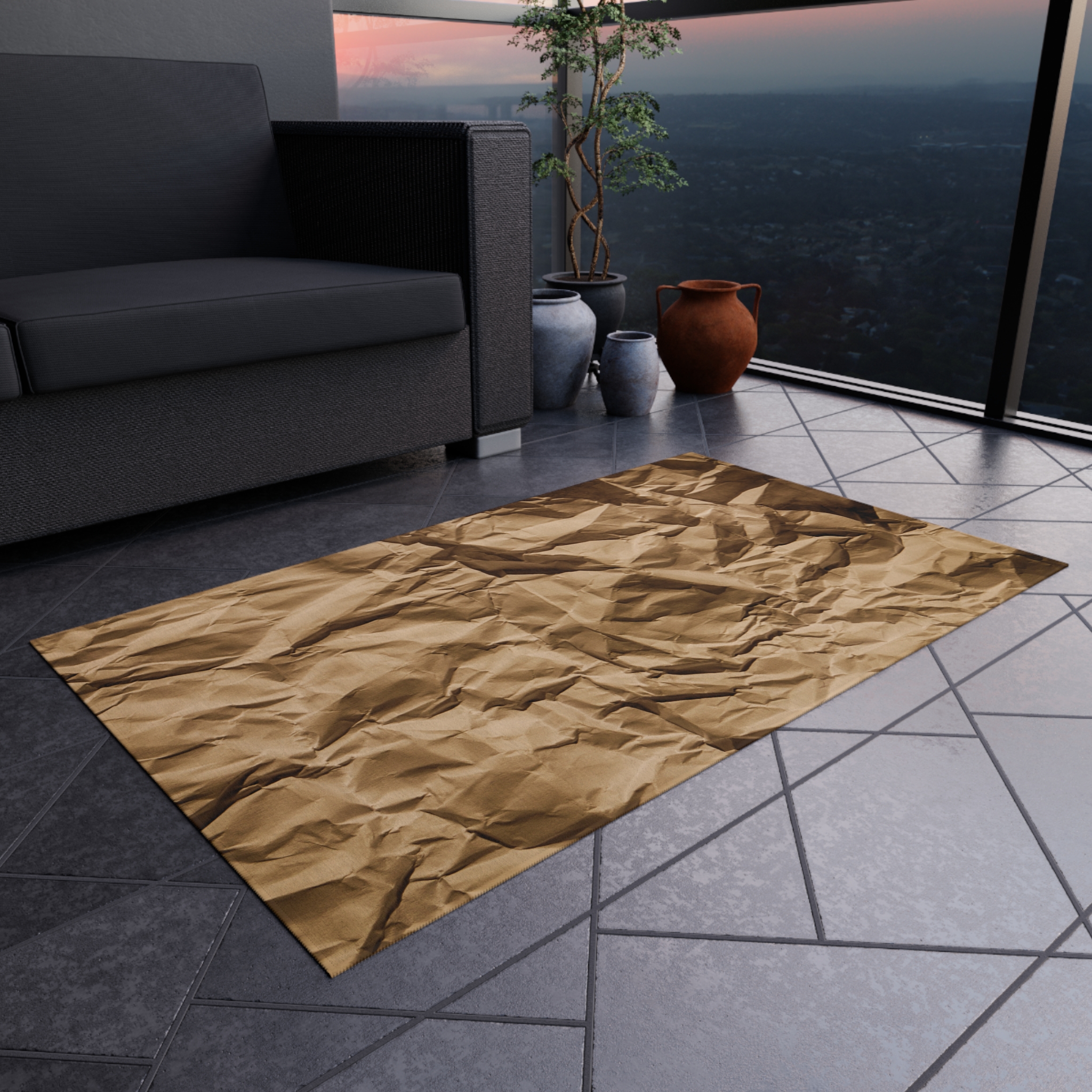 Neutral Textured Outdoor Rug — Weatherproof Patio Mat for Porch, Deck, & Entryway - Image 12