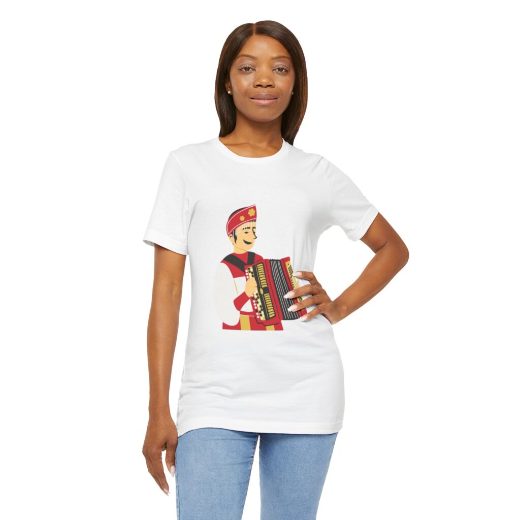 Accordion Player T‑Shirt — Retro Folk Music Graphic Tee