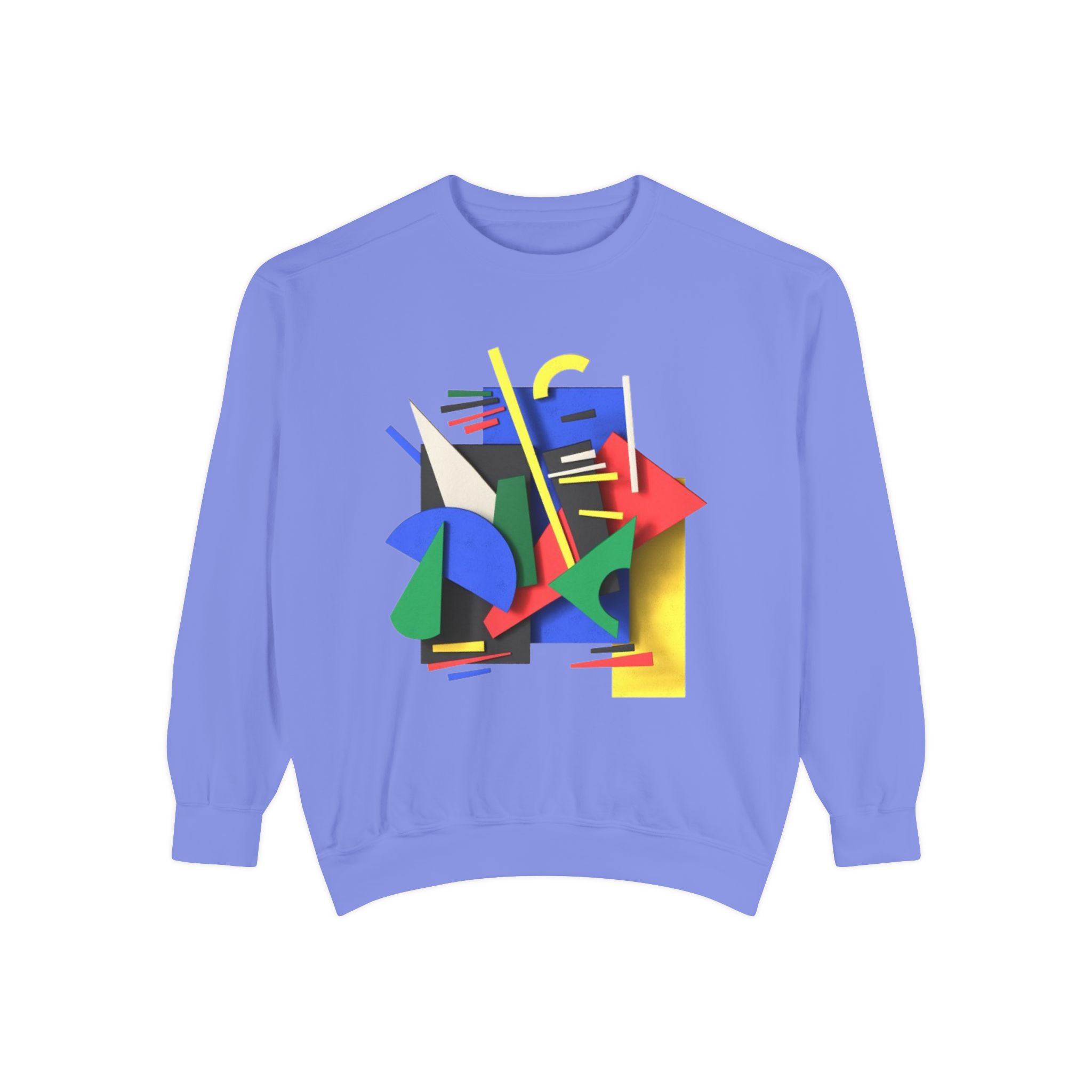 Abstract Geometric Crewneck Sweatshirt — Colorful 80s Retro Art Design - Image 61