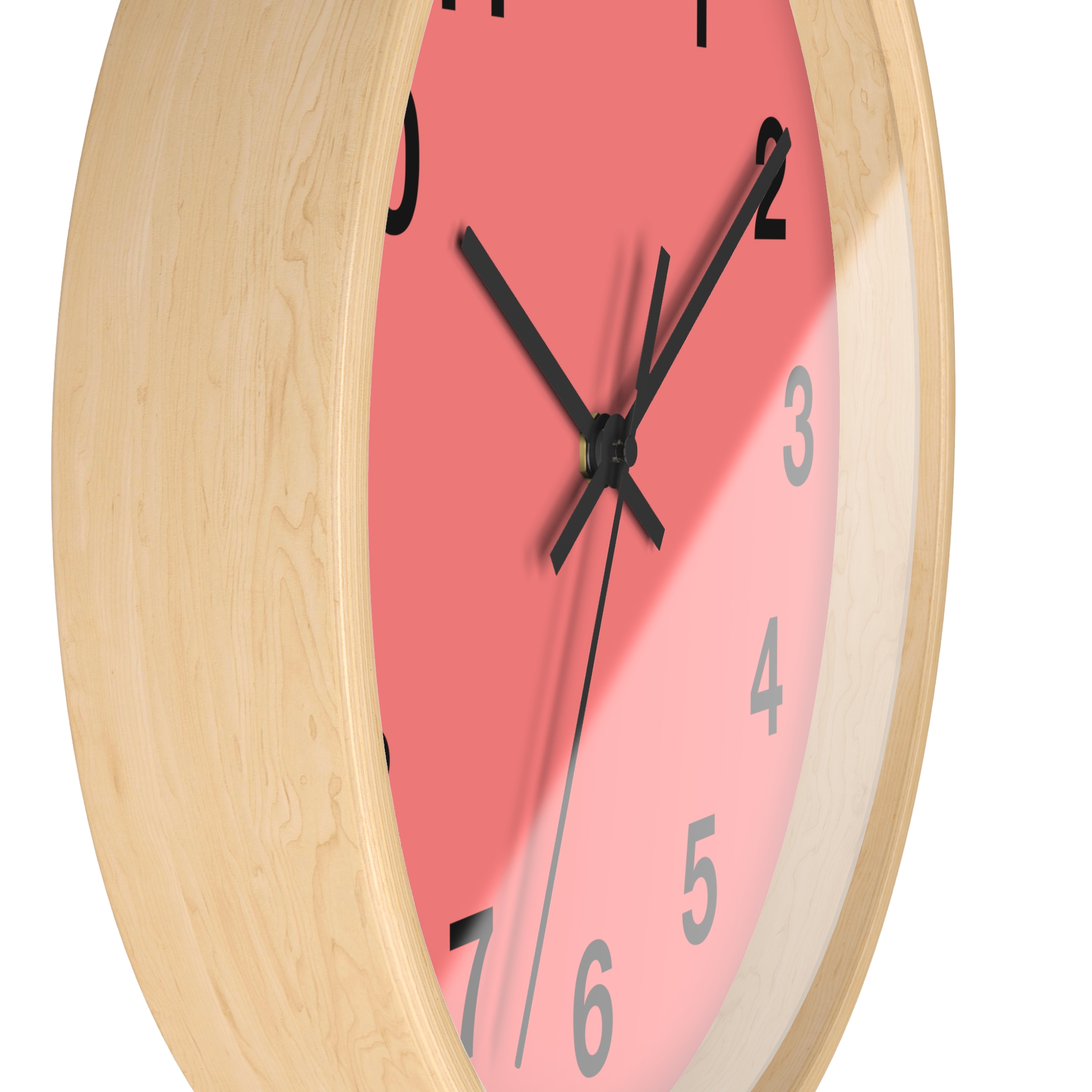Coral Minimal Wall Clock — Modern Numeric Home & Office Clock - Image 14