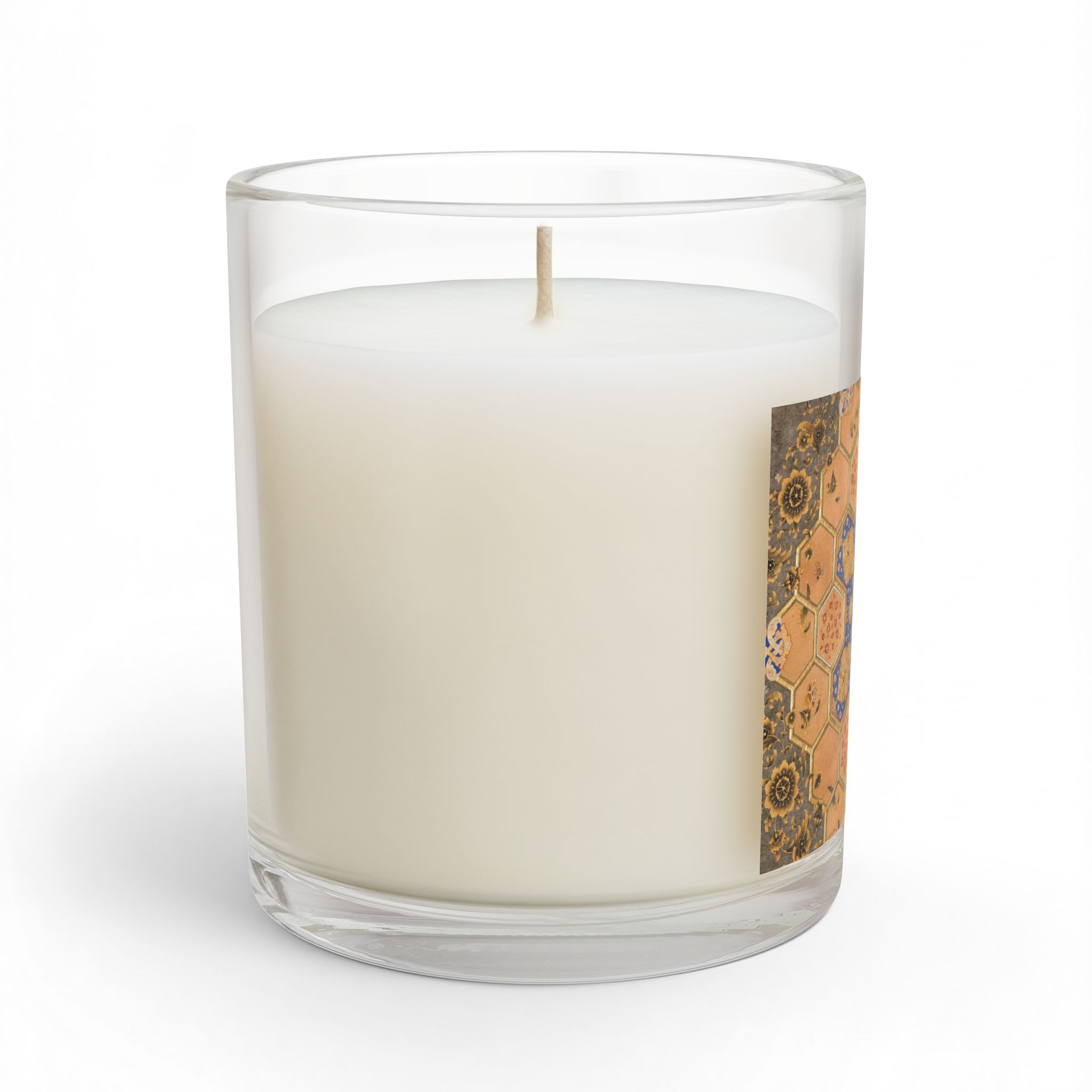 Moroccan Tile Pattern Glass Candle — 11oz Decorative Scented Candle - Image 2