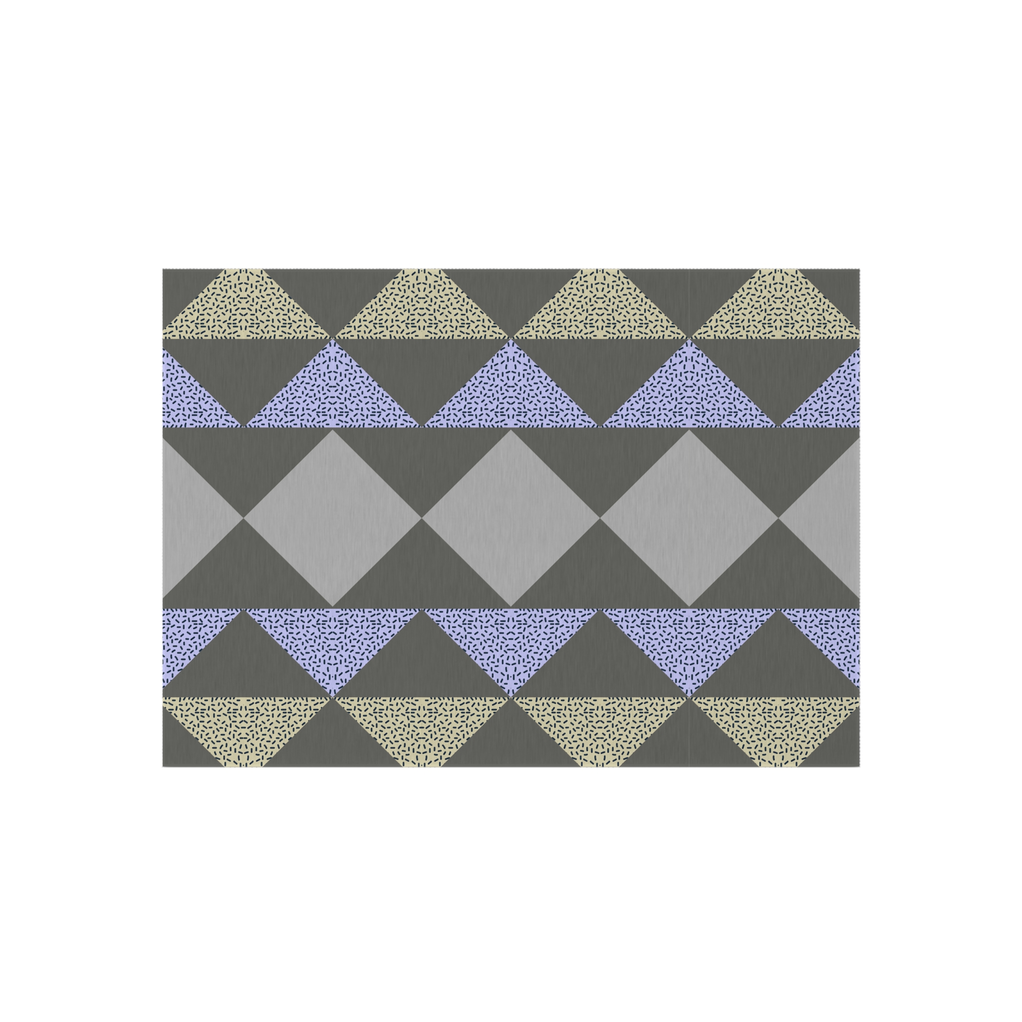 Geometric Triangle Outdoor Rug — Modern Patio Mat in Gray, Blue & Beige - Image 13