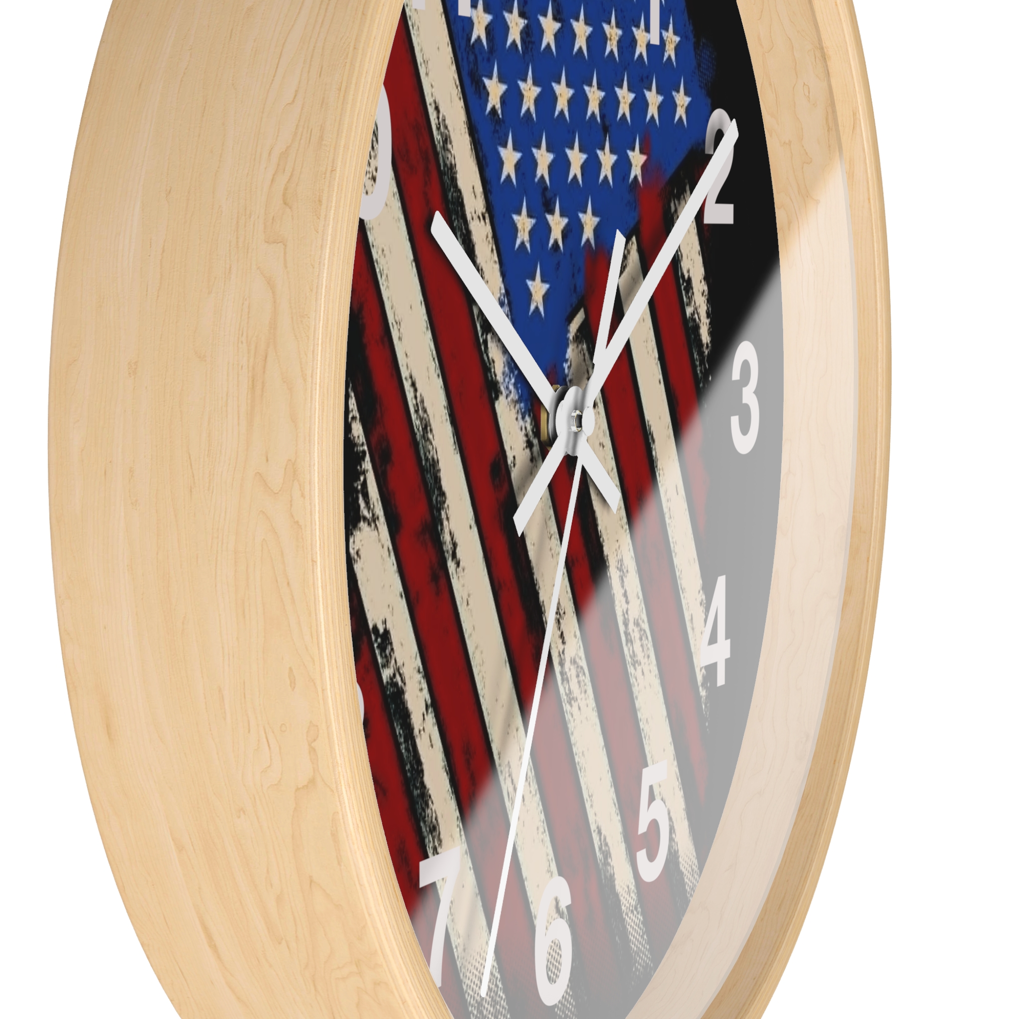 Patriotic Distressed American Flag Wall Clock – Vintage USA Home Decor - Image 5