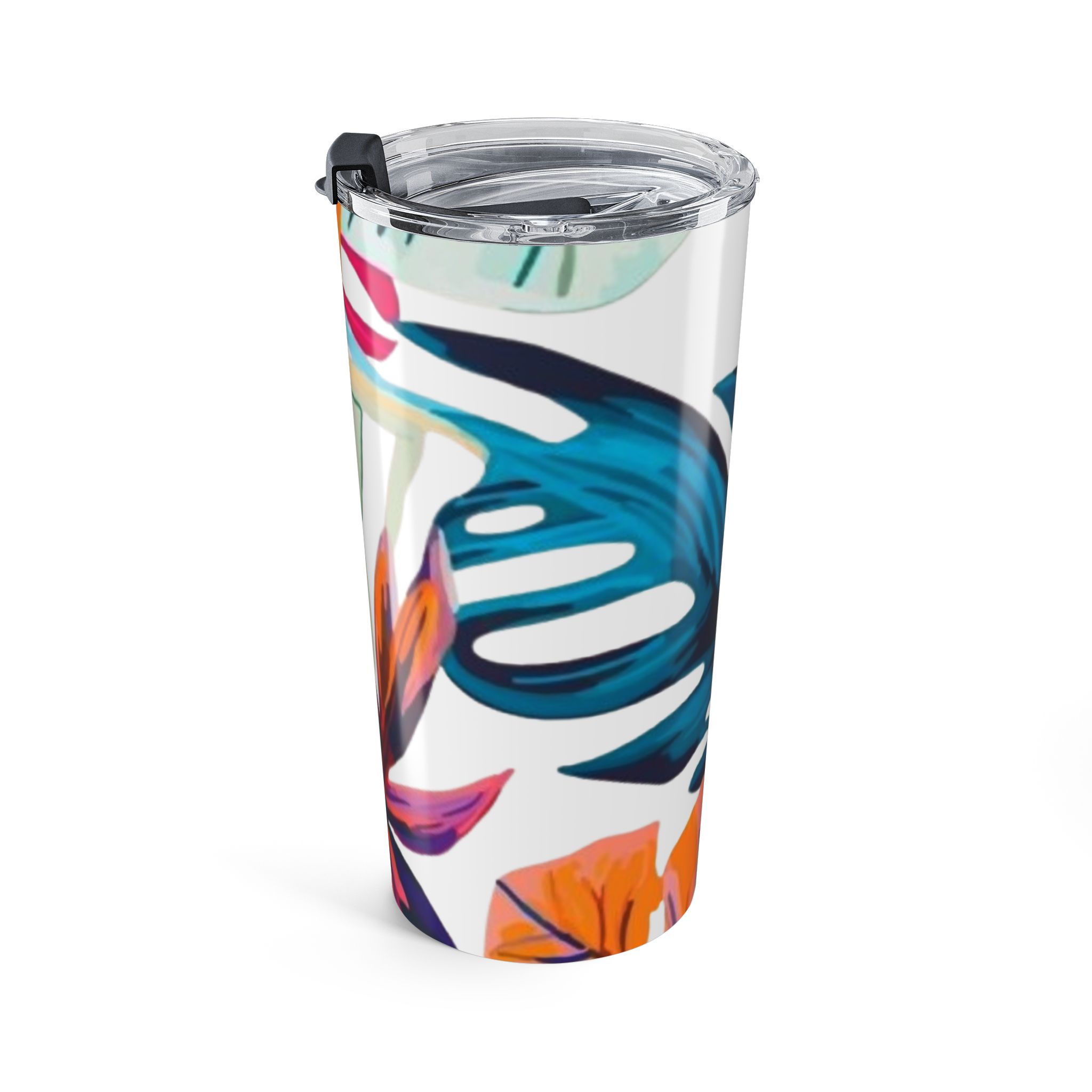 20oz Tropical Floral Tumbler — Colorful Palm Leaf Travel Cup - Image 5