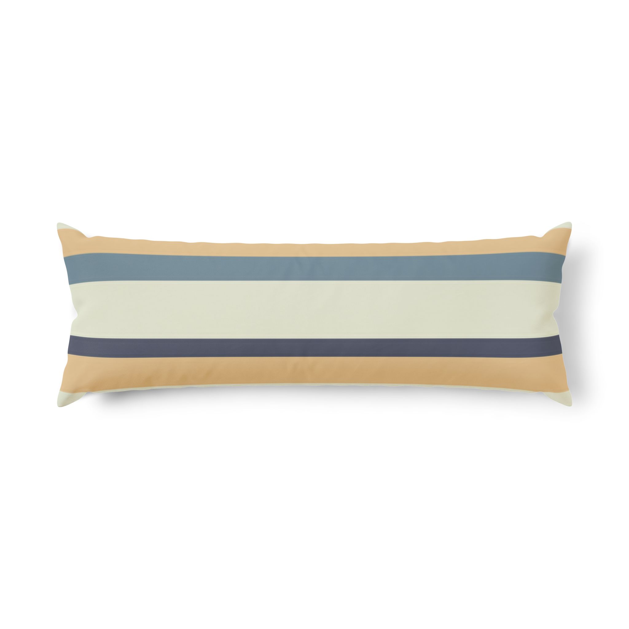 Striped Body Pillow – Coastal Neutral Long Cushion - Image 3