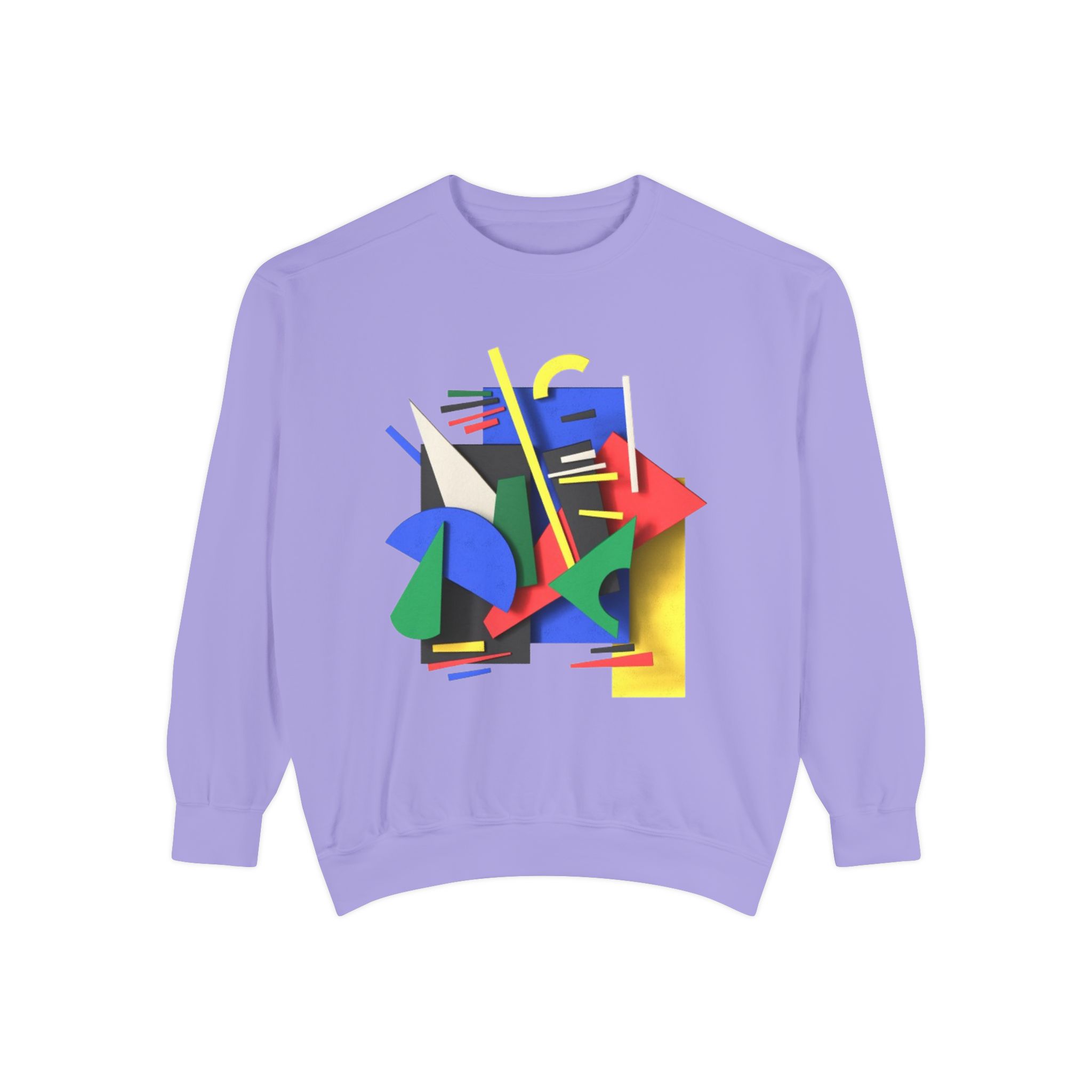 Abstract Geometric Crewneck Sweatshirt — Colorful 80s Retro Art Design - Image 79