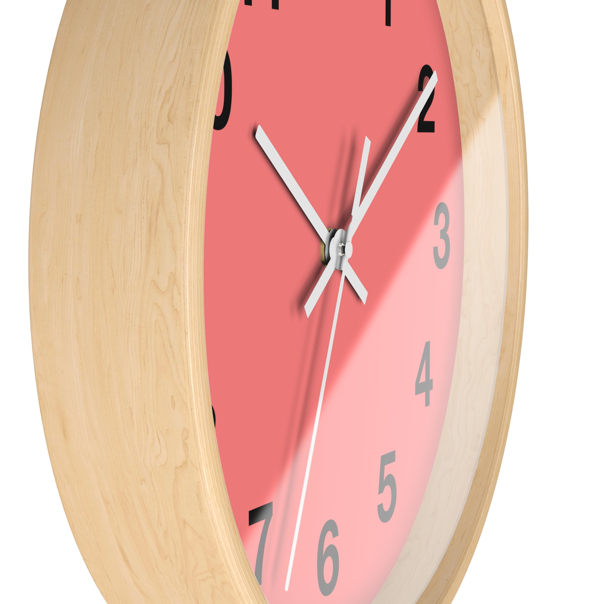 Coral Minimal Wall Clock — Modern Numeric Home & Office Clock - Image 17