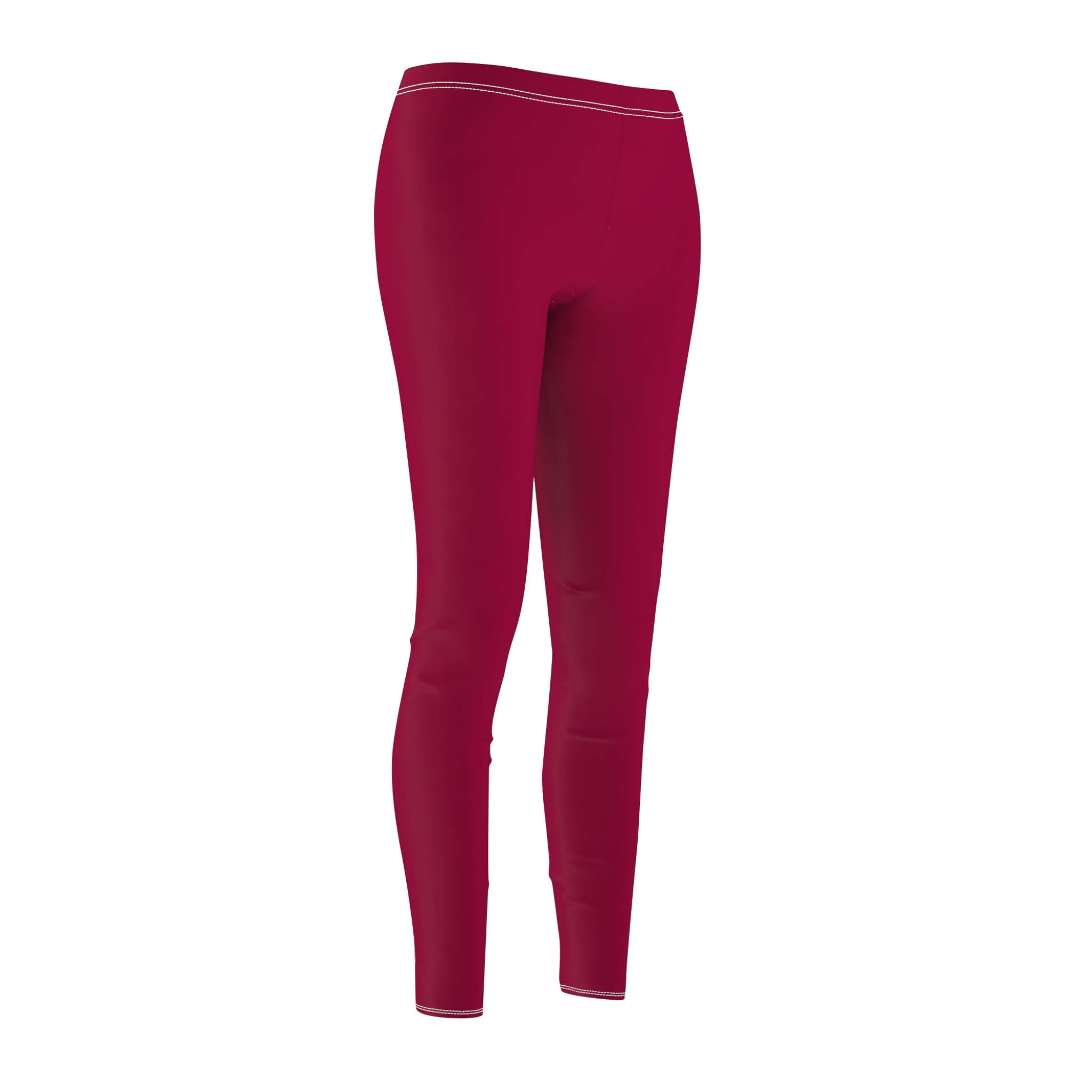 Women's Maroon Everyday Leggings — Stretchy Casual AOP Pants - Image 4