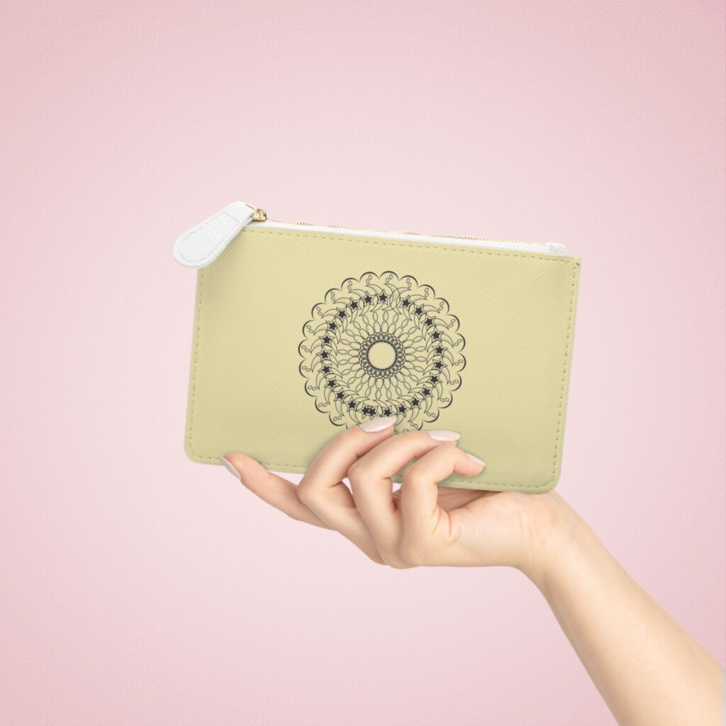 Mini Clutch Bag — Delicate Mandala Zipper Pouch | Boho Cosmetic Coin Purse