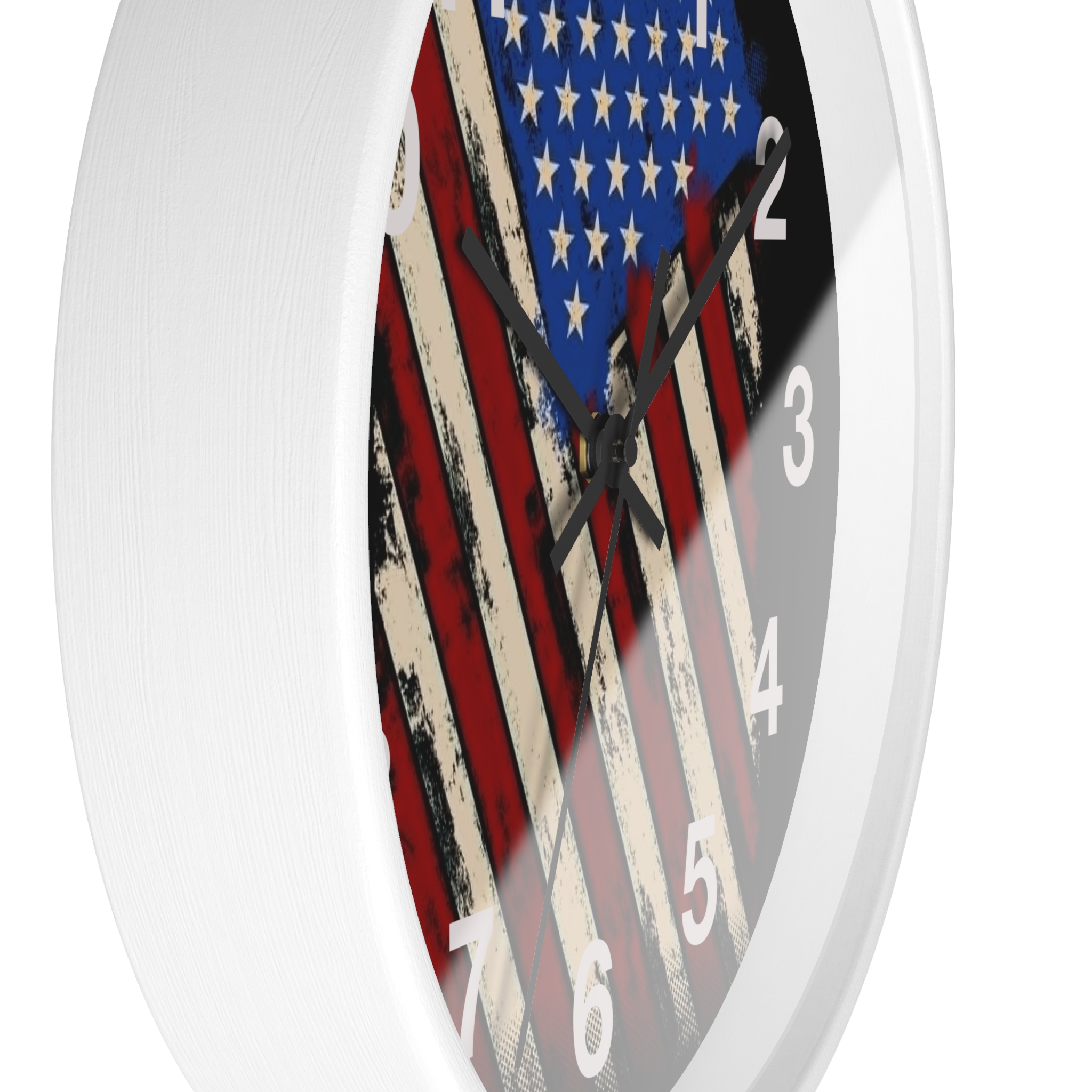 Patriotic Distressed American Flag Wall Clock – Vintage USA Home Decor - Image 14