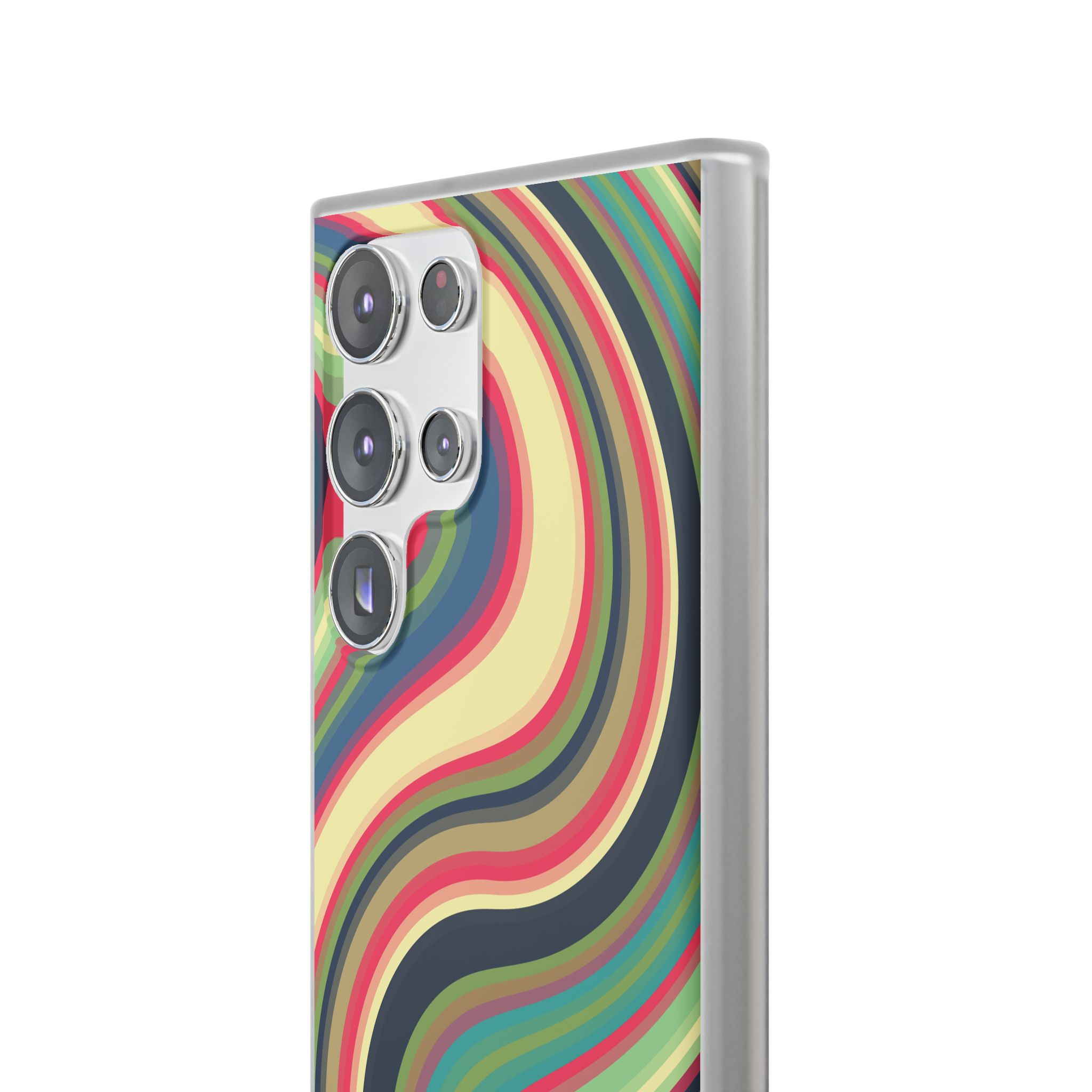 Colorful 1970s-Inspired Abstract Pattern– Retro Swirl Phone Case - Image 64