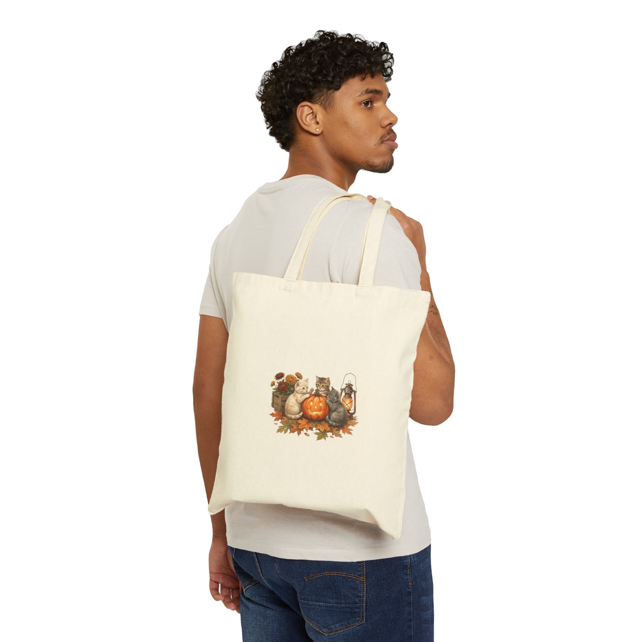 Autumn Pumpkin Still Life Tote | Fall Pumpkin Season Canvas Tote - Image 3