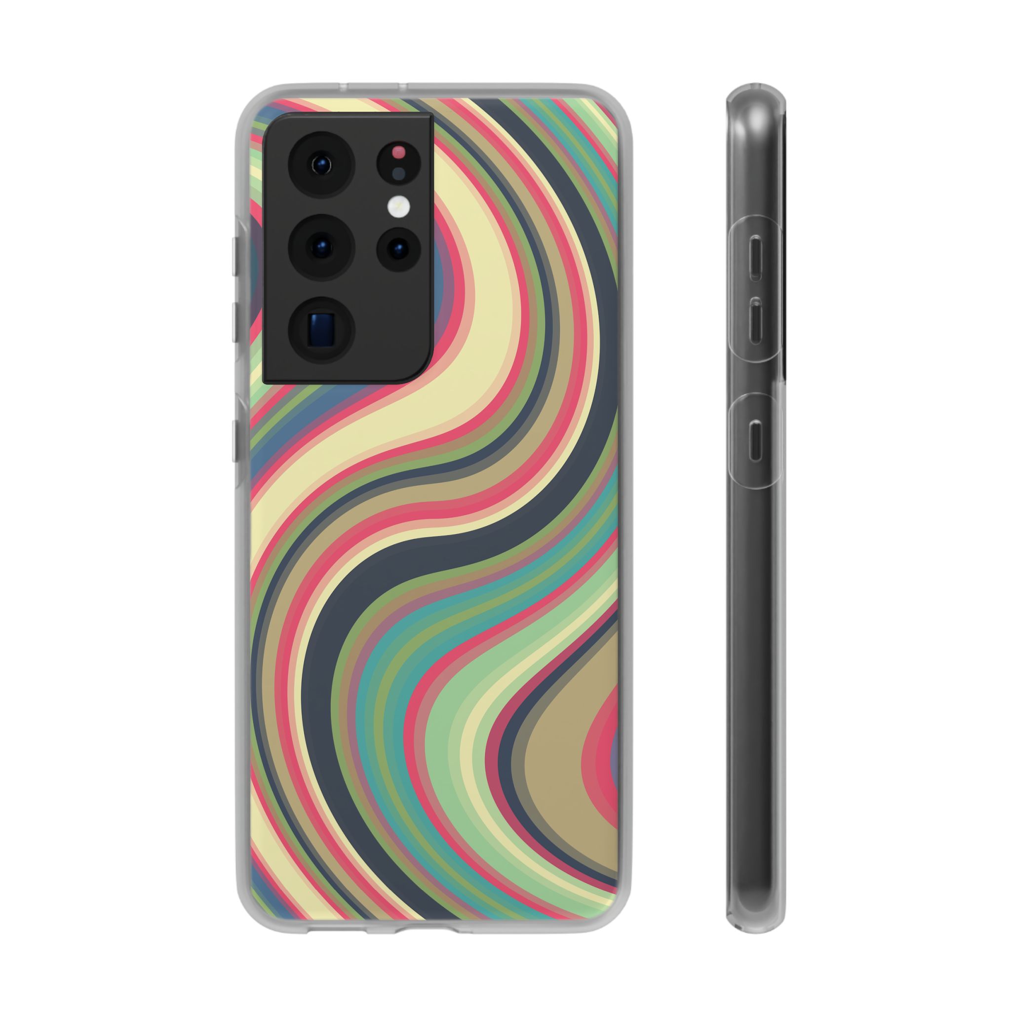 Colorful 1970s-Inspired Abstract Pattern– Retro Swirl Phone Case - Image 18