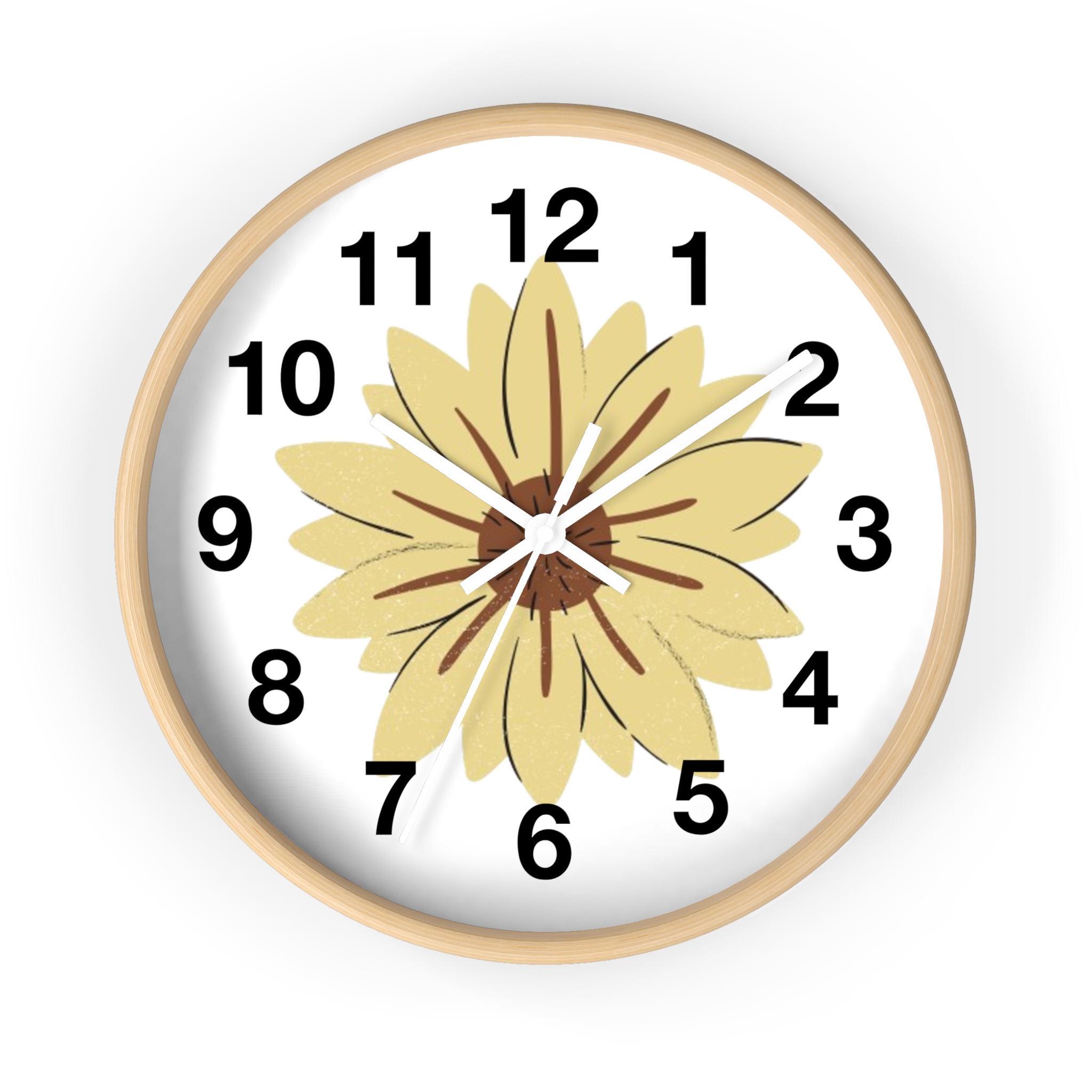 Sunflower Wall Clock — Minimal Floral Home Decor Clock - Image 16