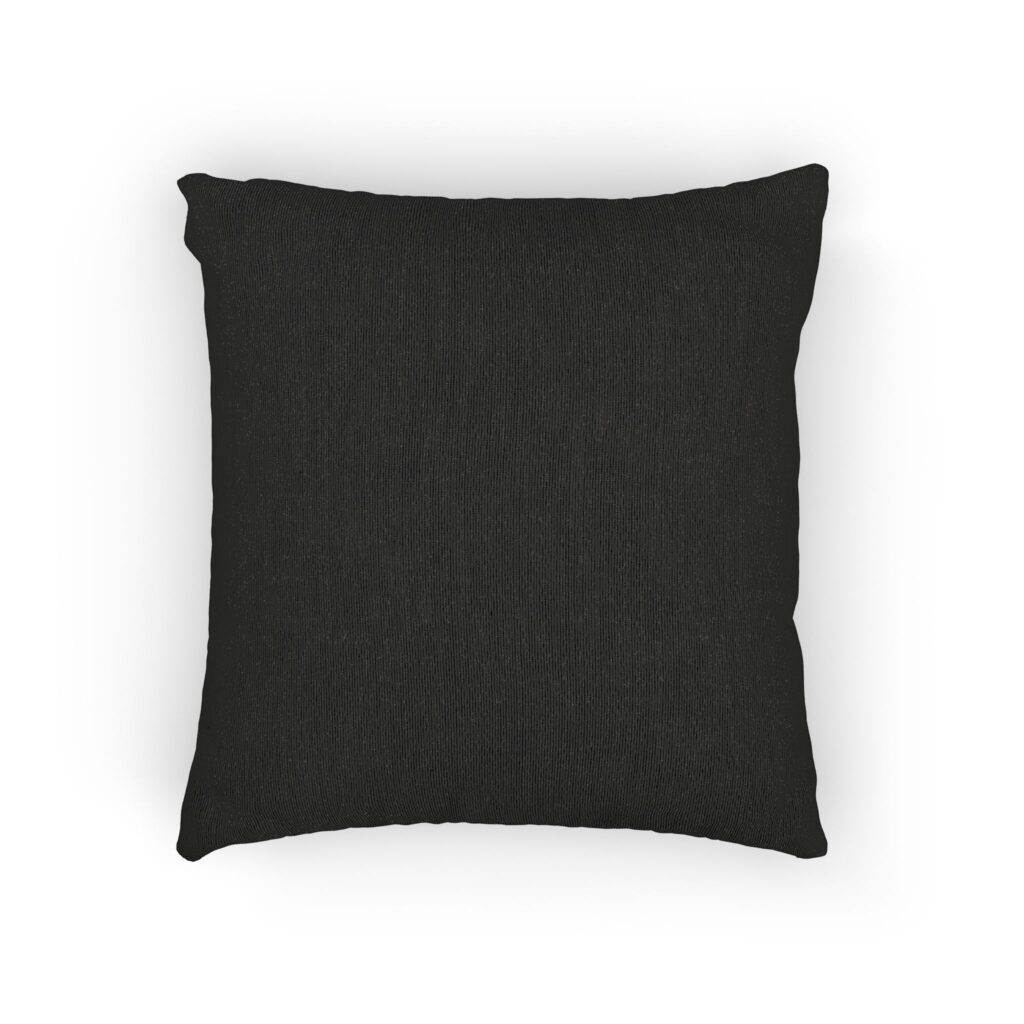 Black Woven Decorative Pillow — Neutral Textured Throw Pillow